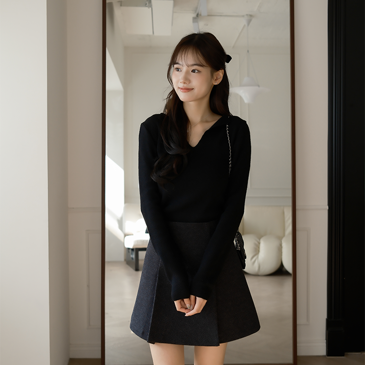 🚀當日出貨 氣質柔軟彈力 V領針織上衣 ( 3 colors)