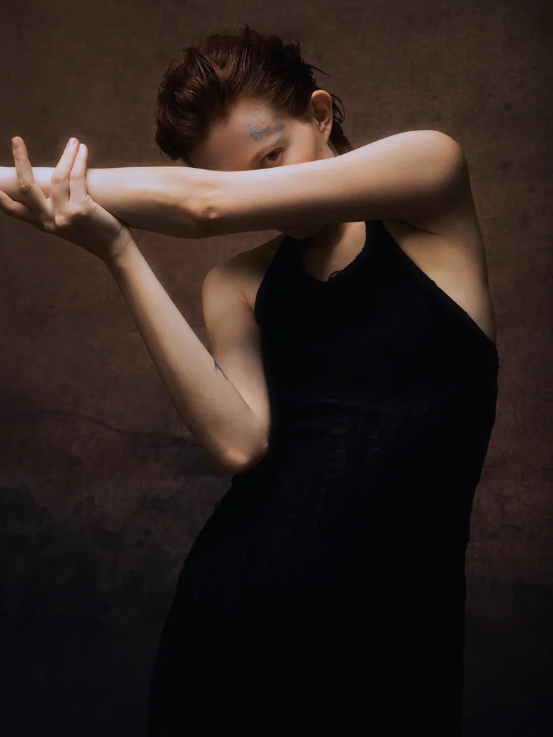 Enclave｜Two-Piece Slim Fit “Wierd” Long Dress (Grey)