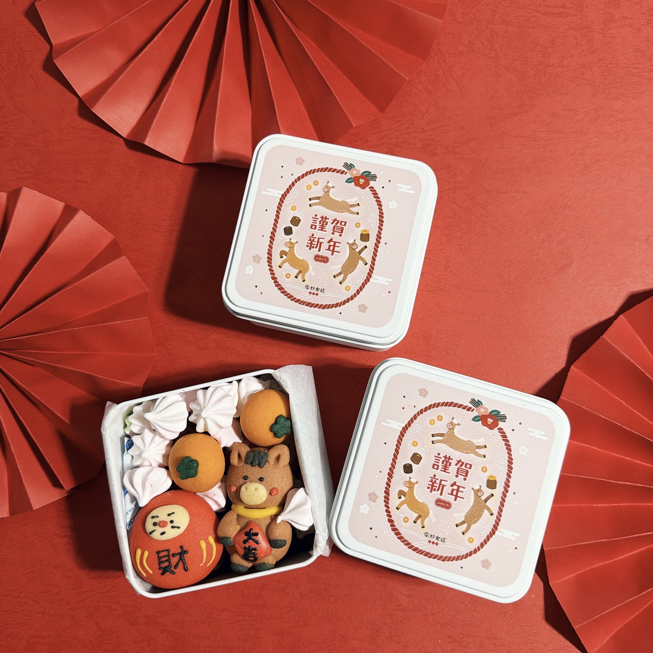 新年餅乾小鐵盒