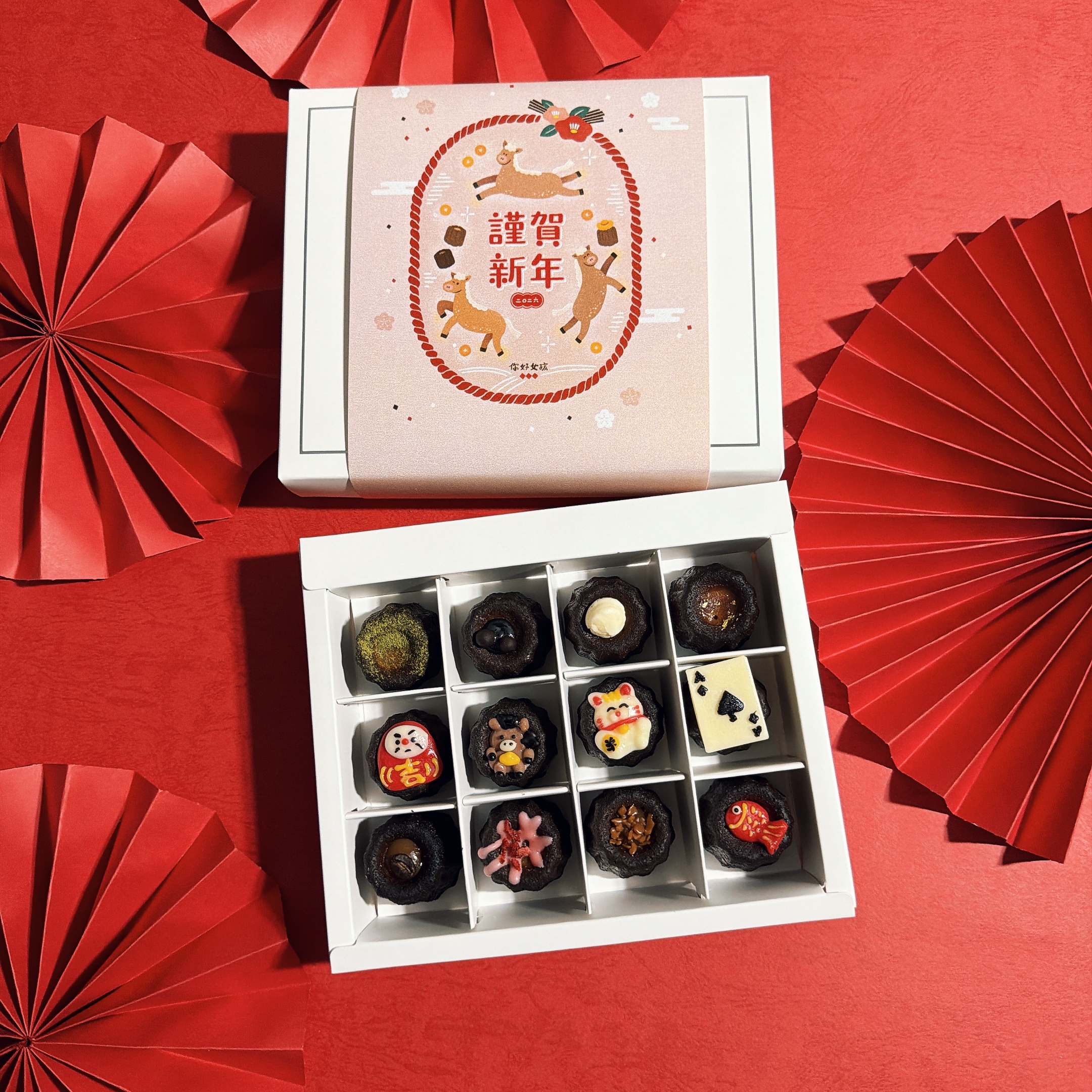 新年迷你可麗露12入紙盒(年前2/9～2/12出貨)