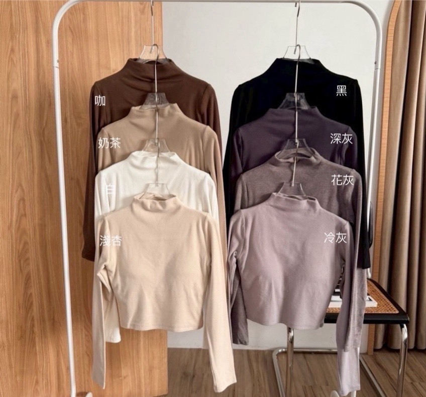 螺紋立領罩杯上衣 RCH567