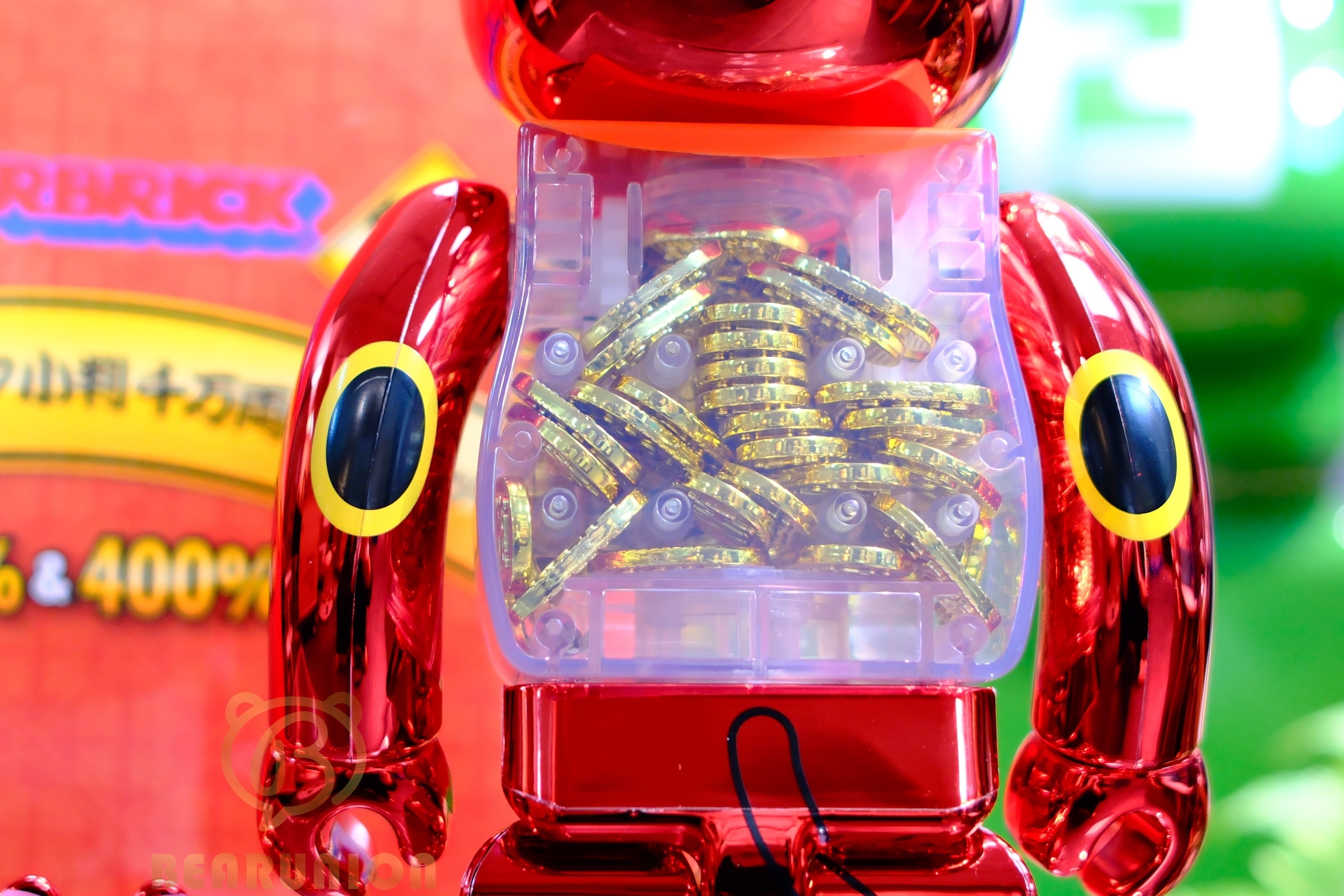 🥇In Stock🥇Bearbrick400% 100% 招き猫 小判 千万両 梅金メッキ