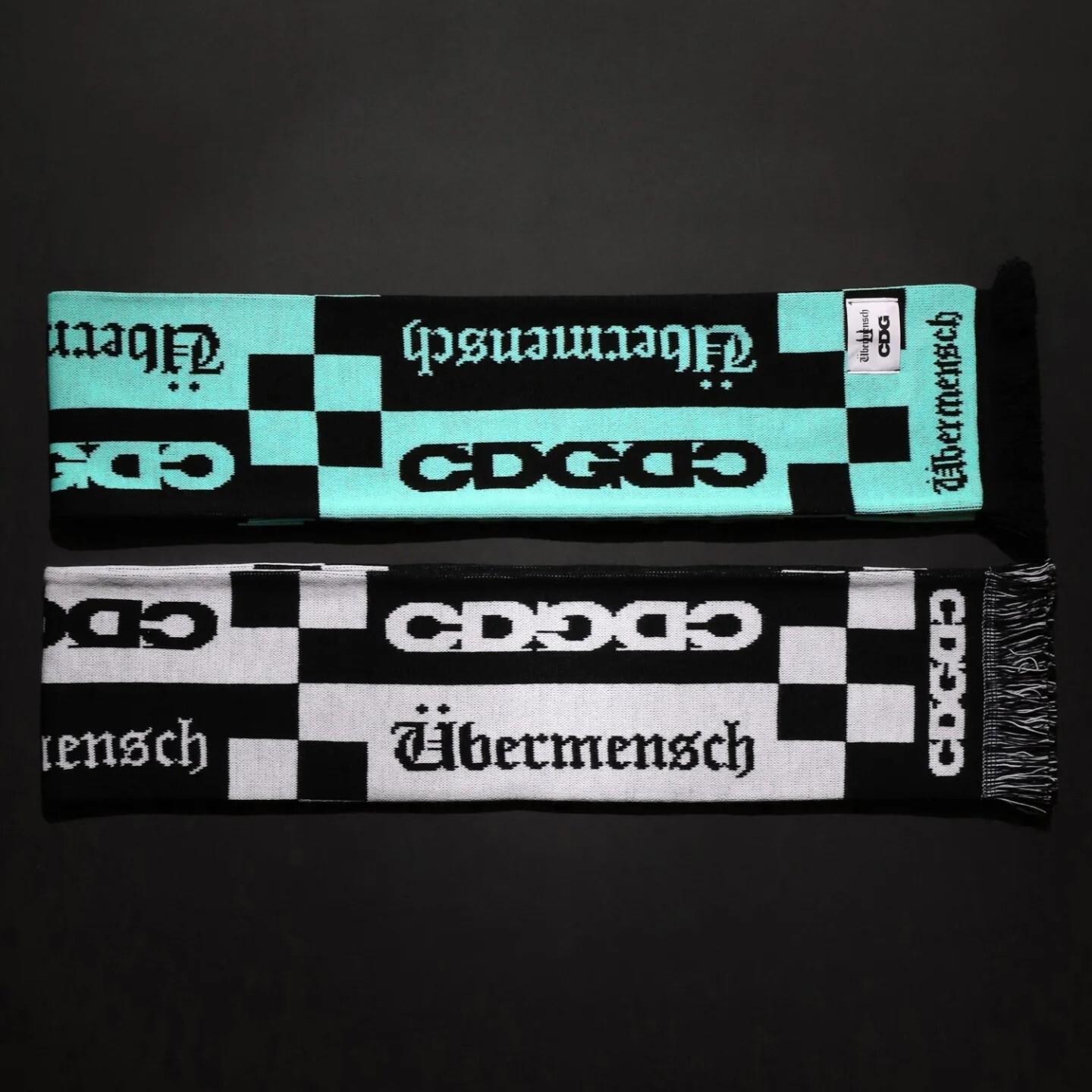 2025AW COMME des GARÇONS CDG x G-DRAGON Übermensch Check Football Scarf 川久保玲 GD 聯名 足球圍巾 現貨