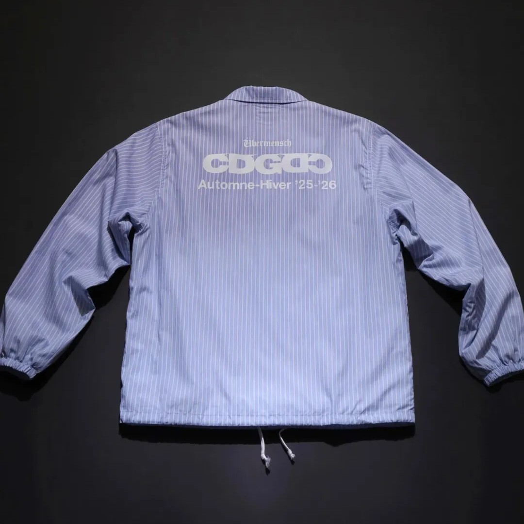 2025AW COMME des GARÇONS CDG x G-DRAGON Übermensch Striped Over Shirt 川久保玲 GD 聯名 條紋 教練外套 現貨