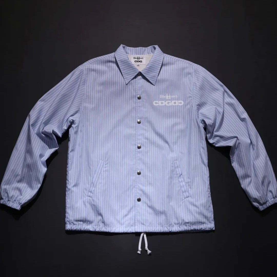 2025AW COMME des GARÇONS CDG x G-DRAGON Übermensch Striped Over Shirt 川久保玲 GD 聯名 條紋 教練外套 現貨
