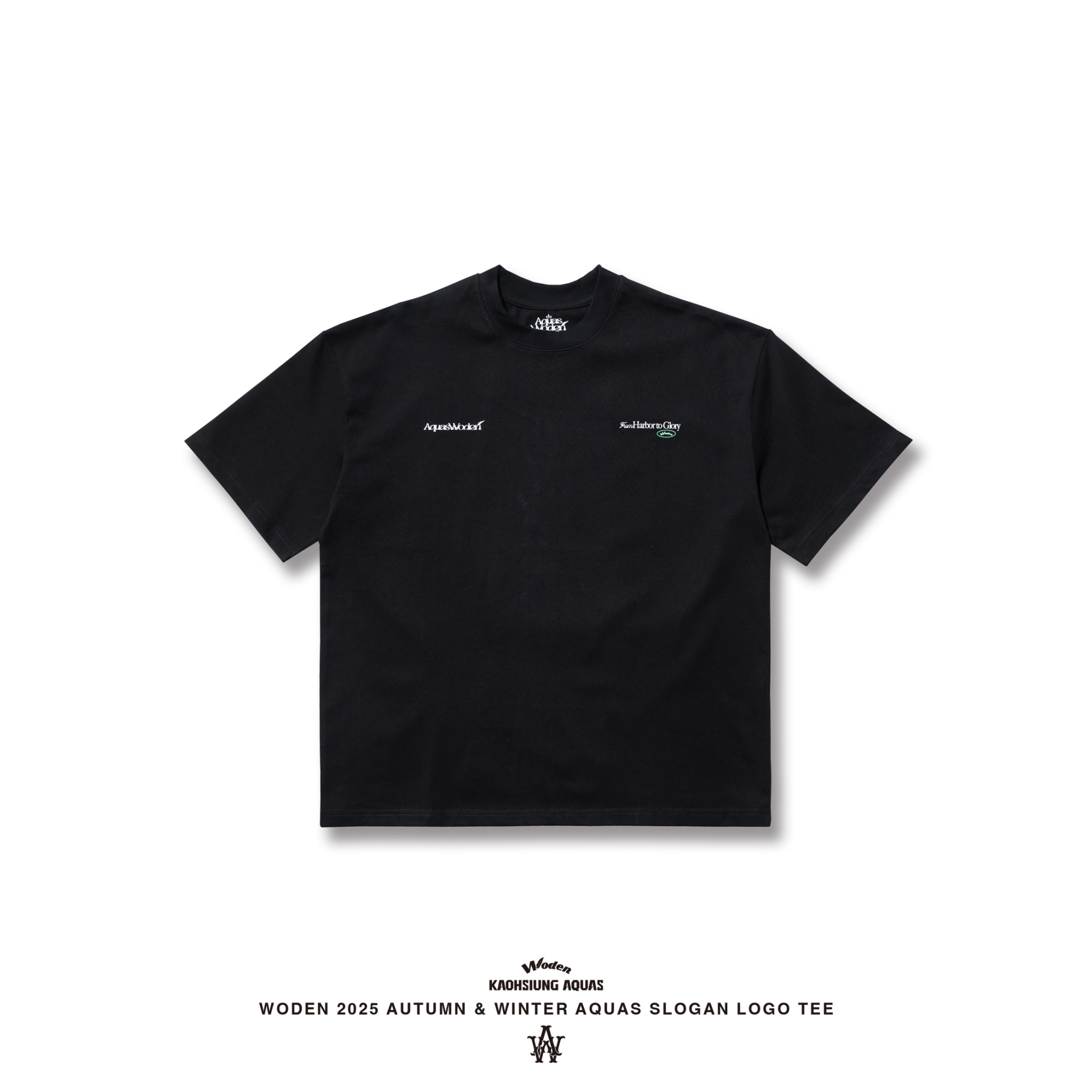 WD 25AW 002 X AQUAS Slogan Logo Tee