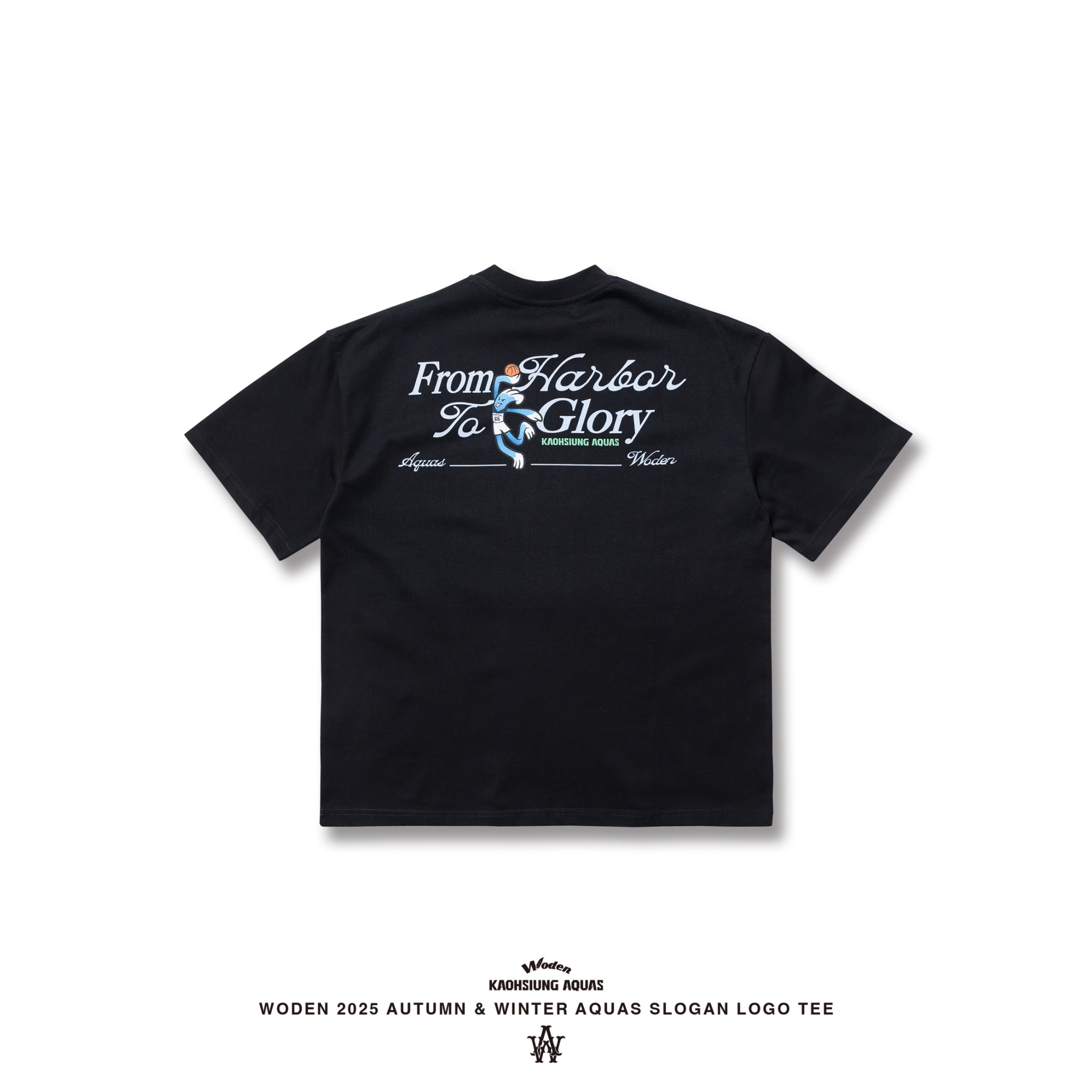 WD 25AW 002 X AQUAS Slogan Logo Tee