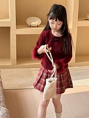 時髦蝴蝶結毛毛袖上衣 / 3色