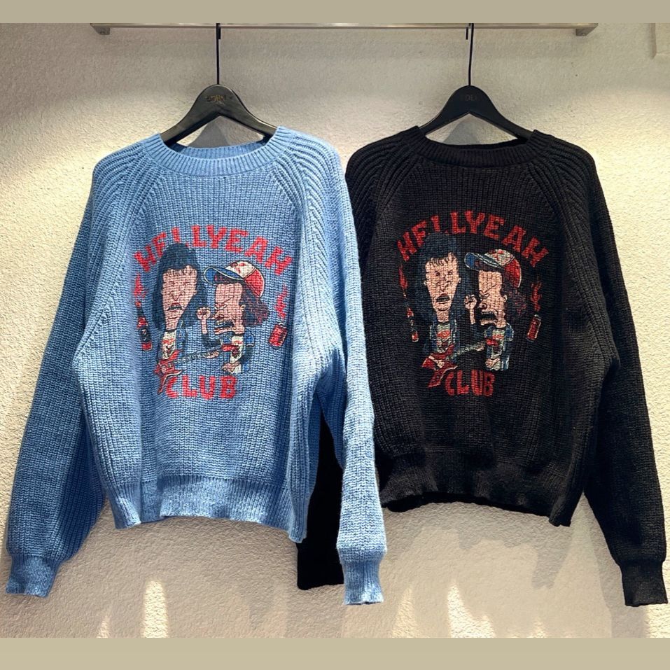 英文字圖案針織衫 EDEN-029T