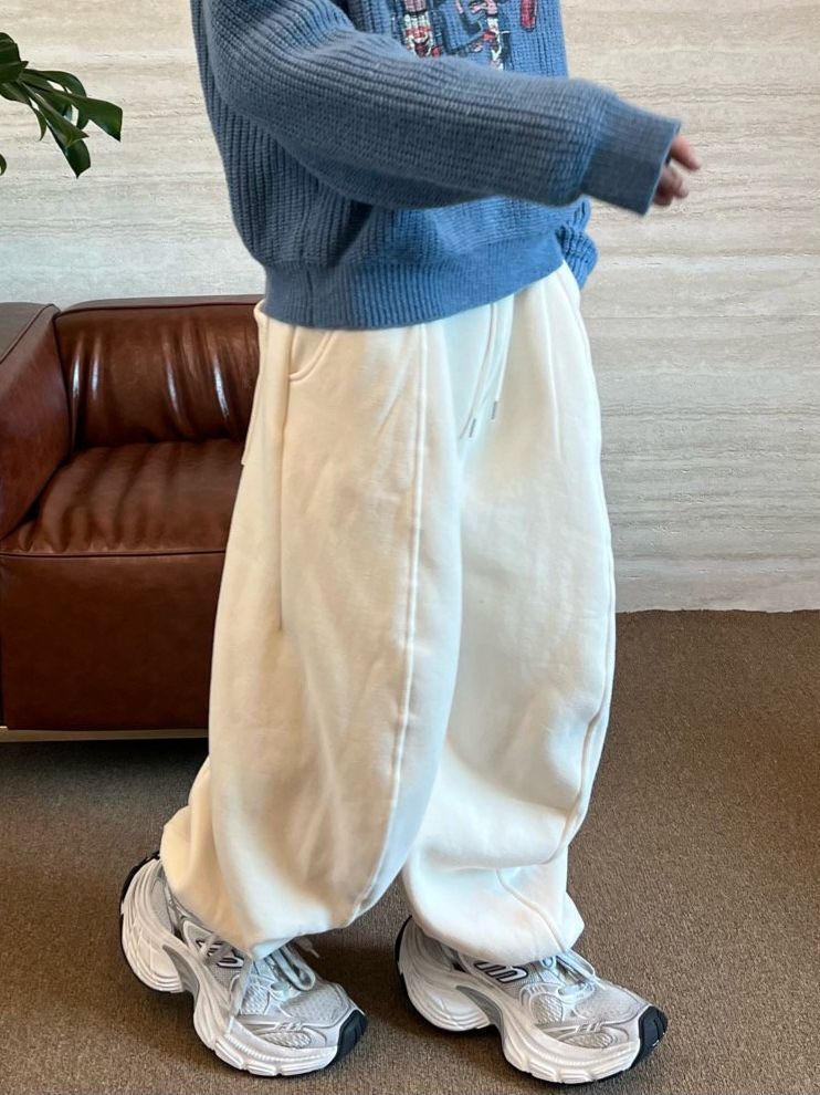 淨色束腳運動褲(薄抓毛底) EDEN-033P