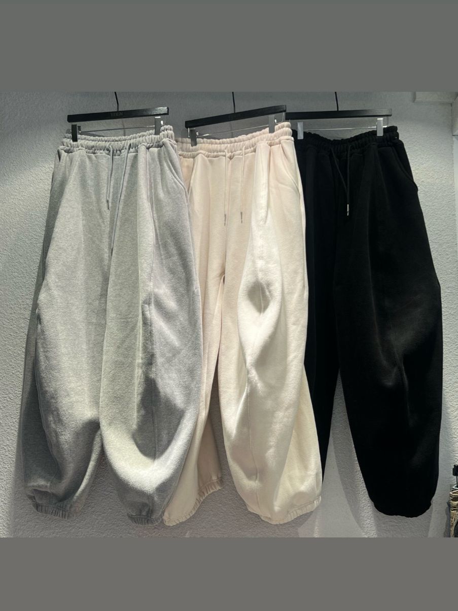 淨色束腳運動褲(薄抓毛底) EDEN-033P