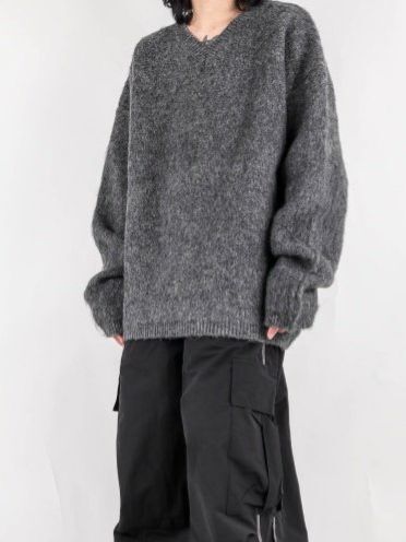 淨色V領針織衫 Hestory-109T