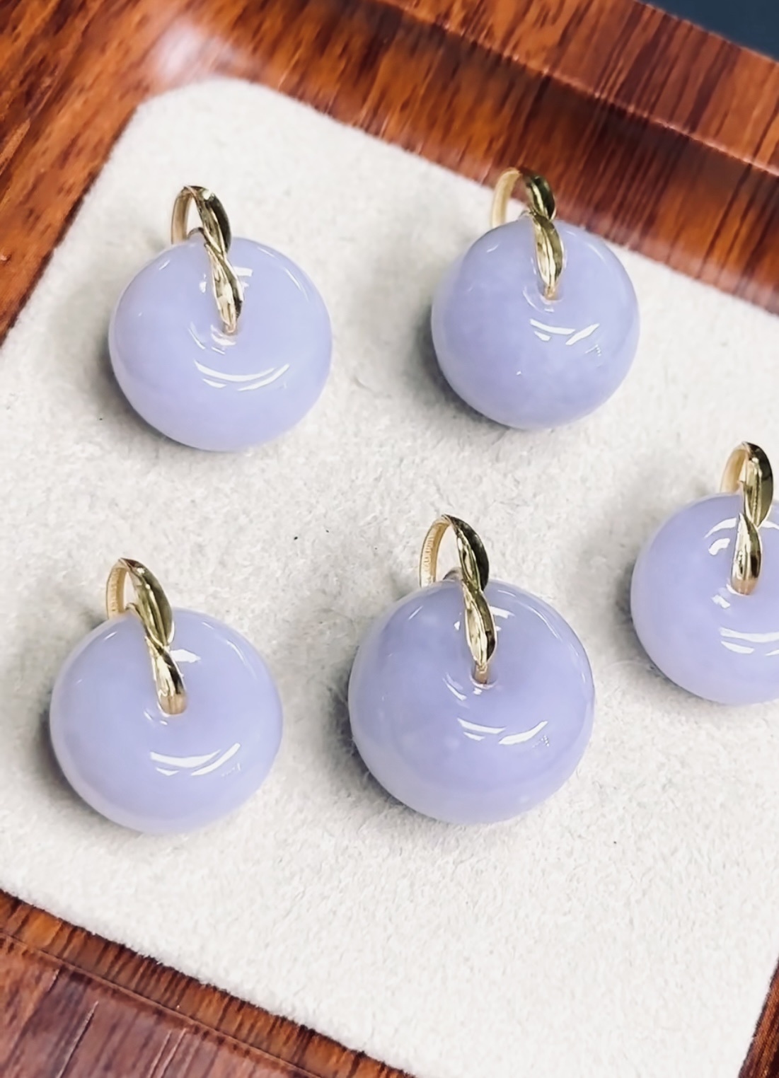 【直播】LL010447 冰紫厚平安扣18K吊墜 (BR55)