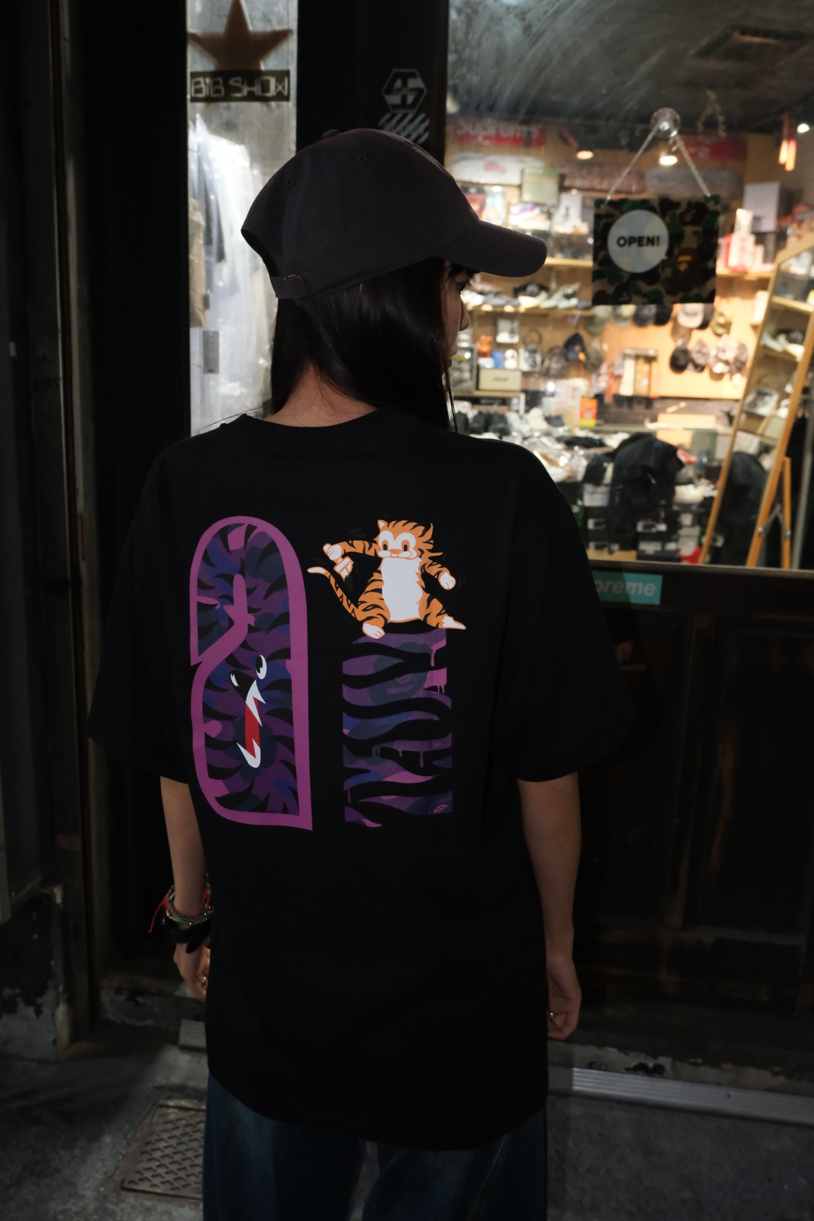 Bape FW25 迷彩 拉鍊 老虎 鯊魚 虎鯊 Color Camo Tiger Shark Tee  0ZXTEM018101P / 1L80110018