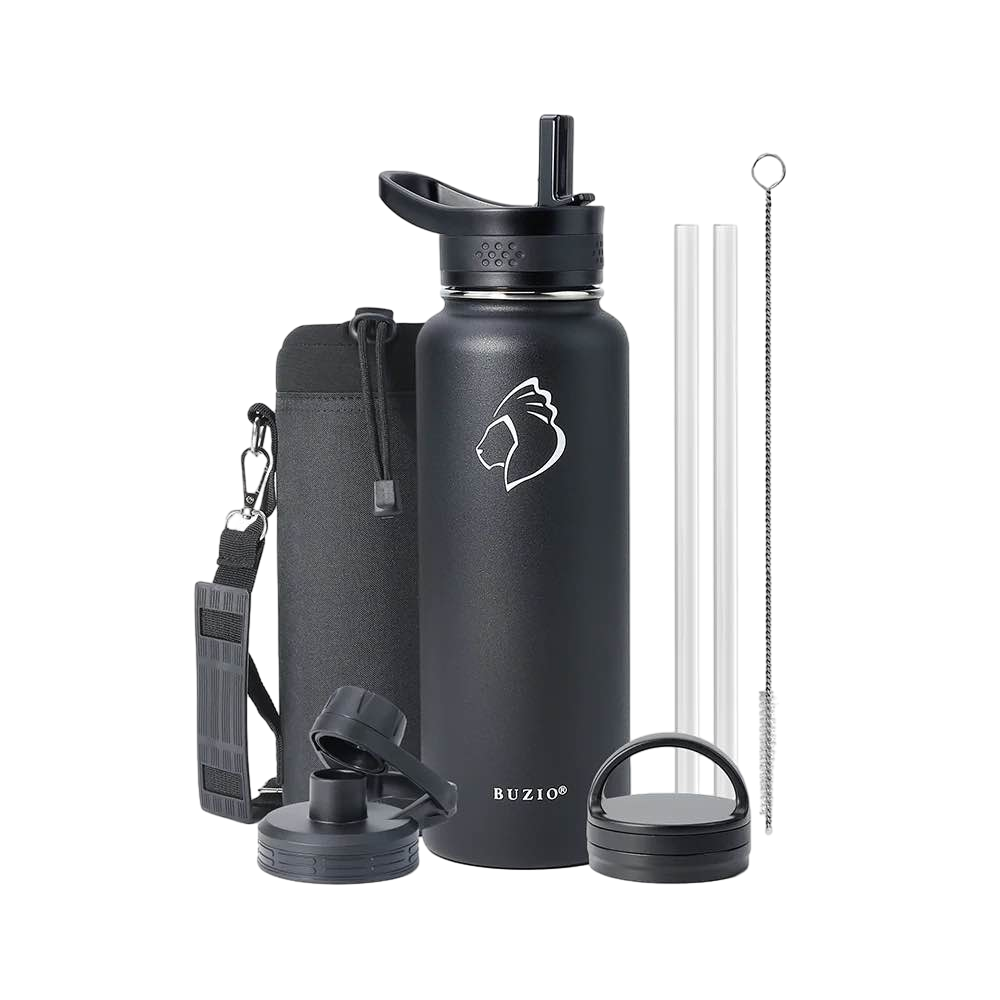 【BUZIO】真空絕緣不鏽鋼水壺 1180ml Trio Series Water Bottle 40oz  黑