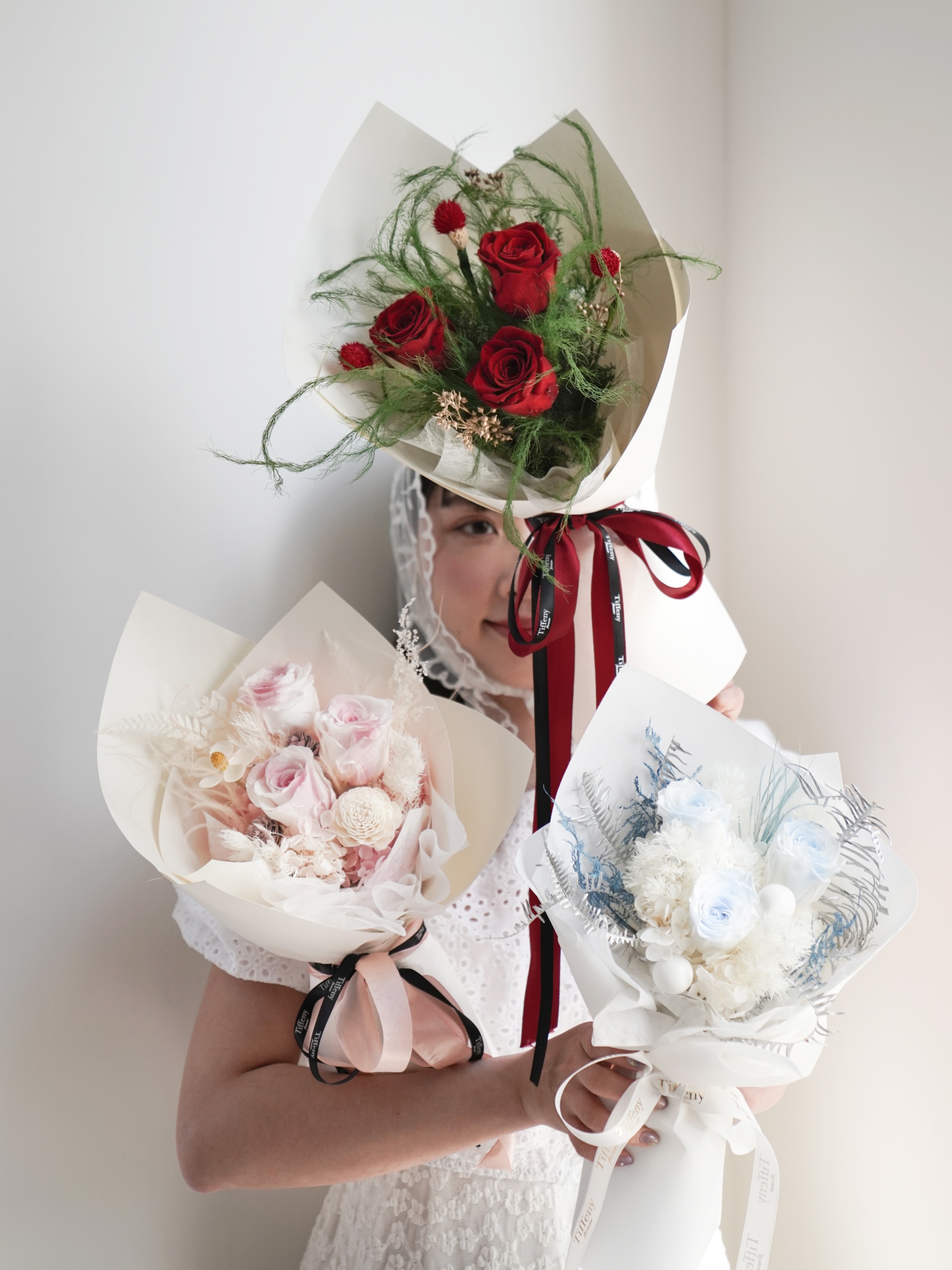 經典玫瑰永生花束 / M /