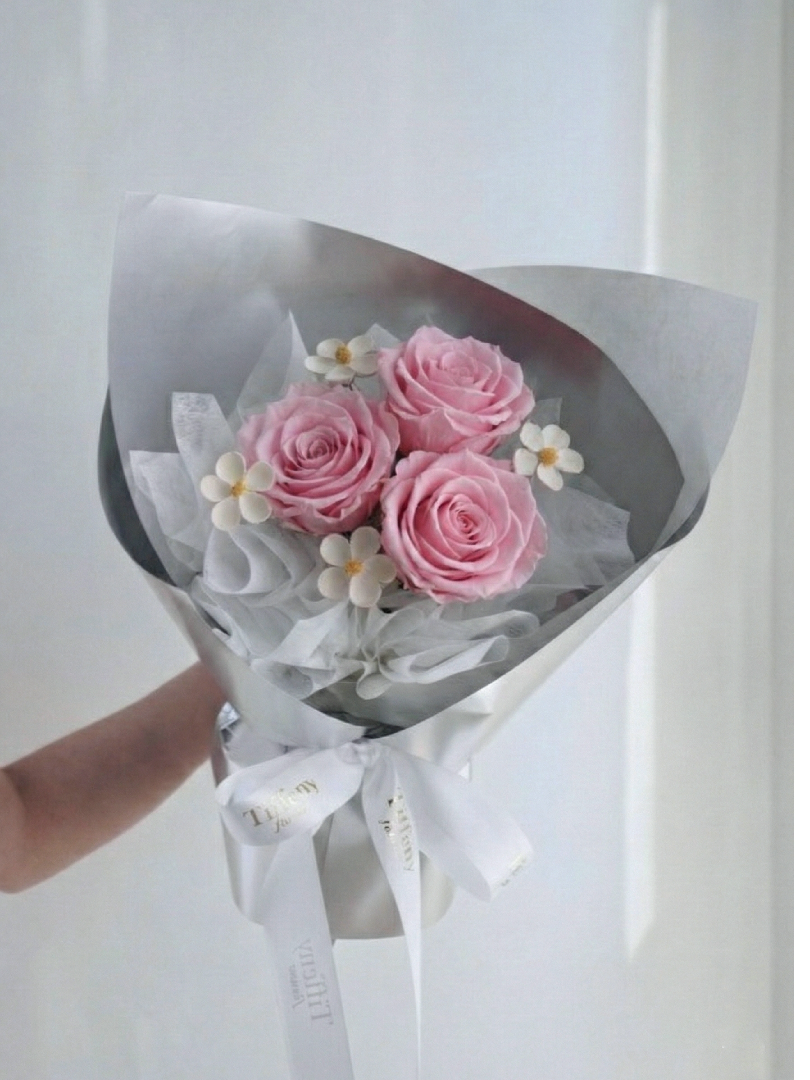 小花圓舞曲 皇家玫瑰永生花束