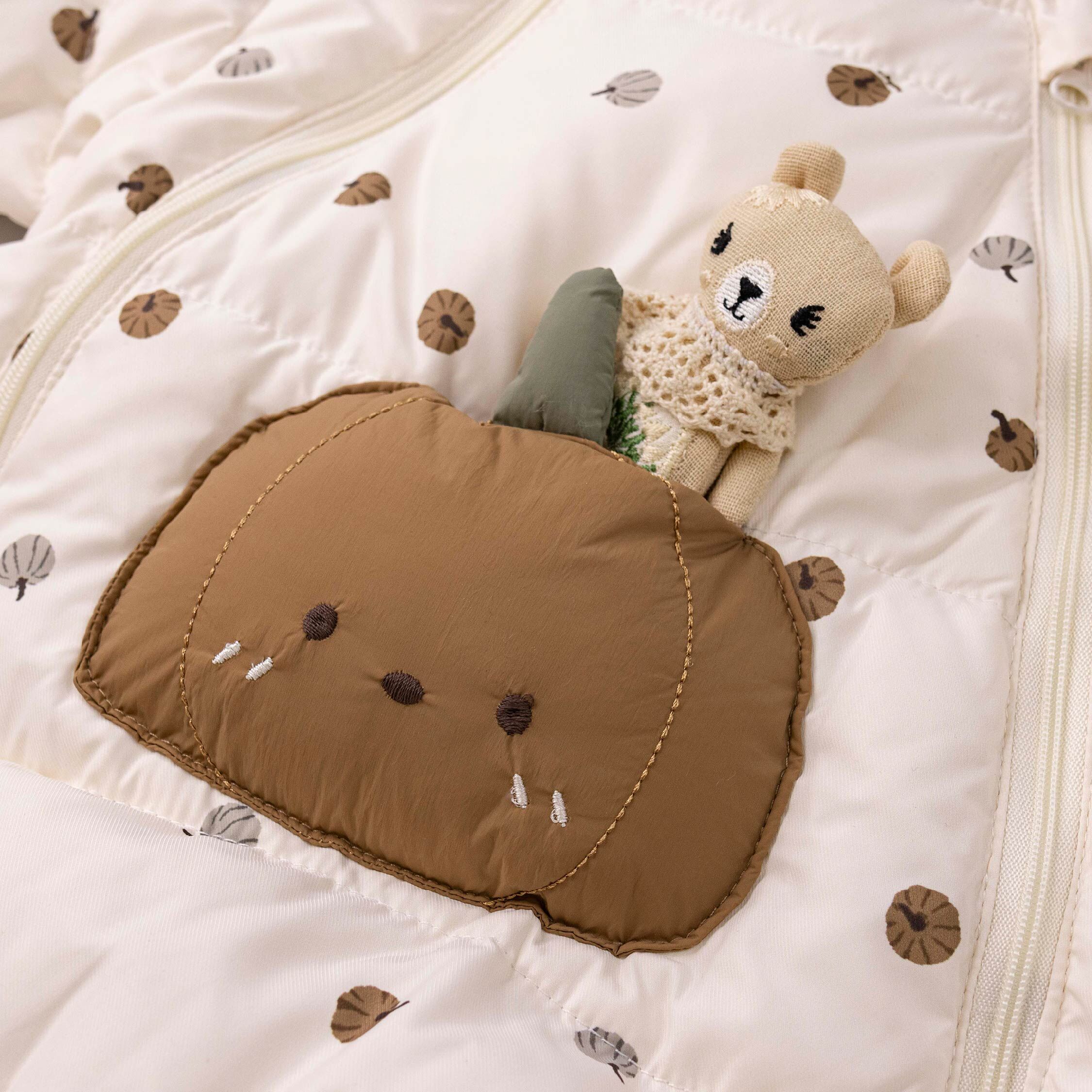 【JG5505】可愛表情南瓜羽絨連身衣