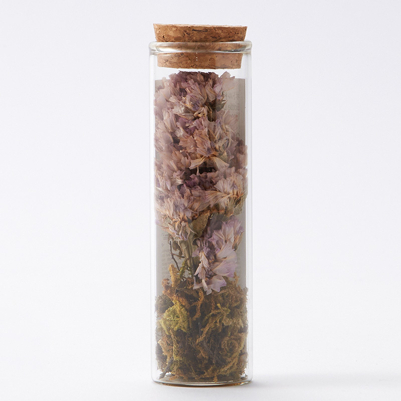 SP 玻璃瓶乾燥花/森林勿忘我