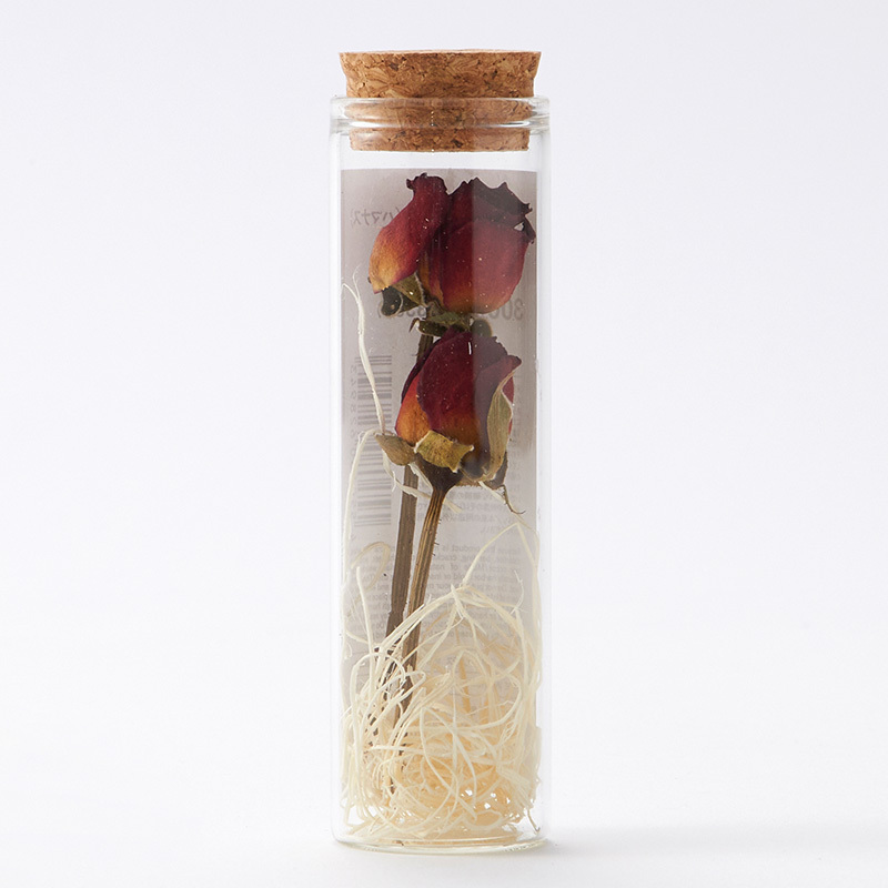 SP 玻璃瓶乾燥花/玫瑰