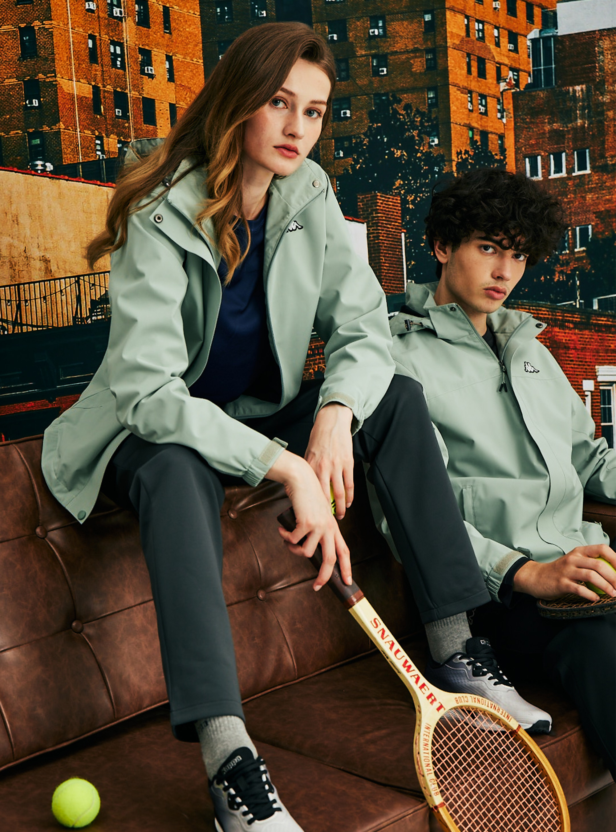 女款  8K防水雙層連帽風衣