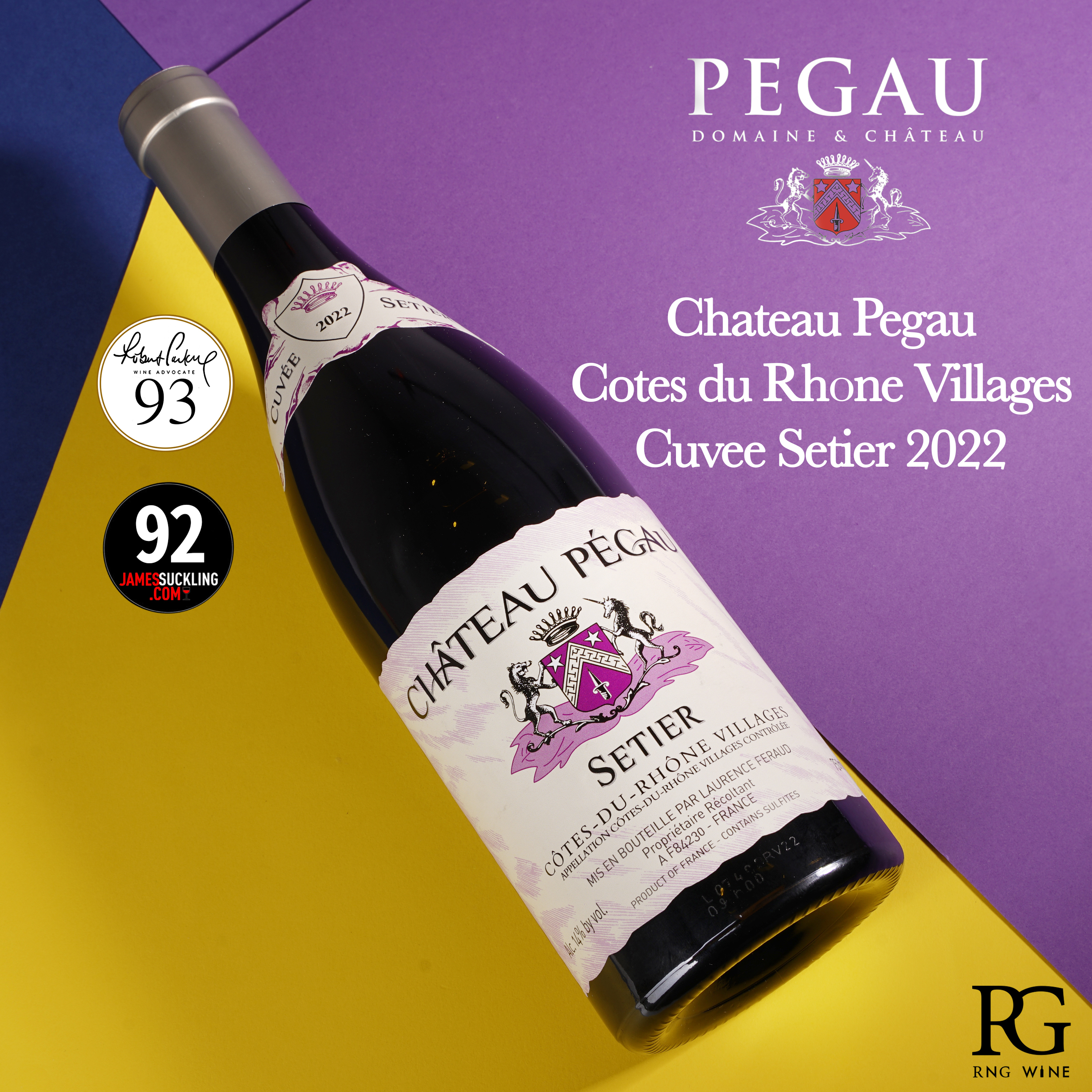 Chateau Pegau Cotes du Rhone Villages Cuvee Setier 2022 (RP93)