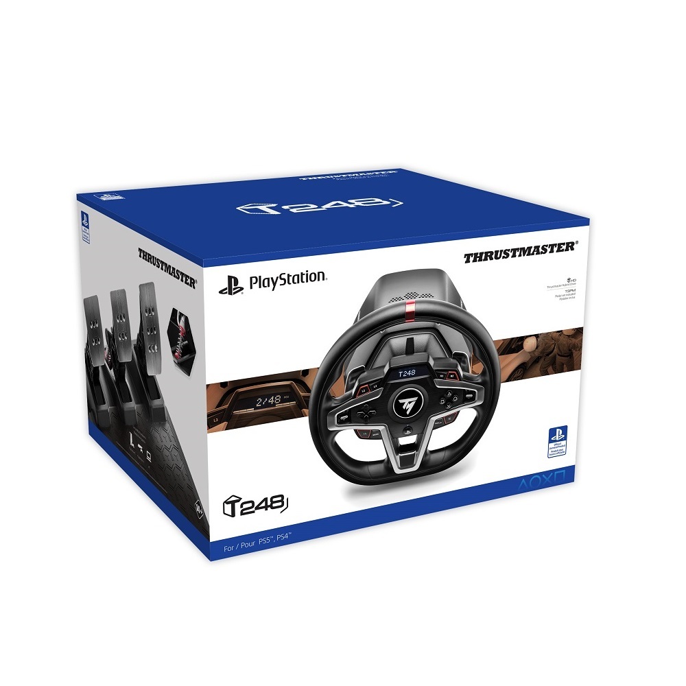 米特3C數位–Thrustmaster T248 圖馬思特 賽車遊戲方向盤 力回饋 三踏板 可支援PS5 PS4 PC