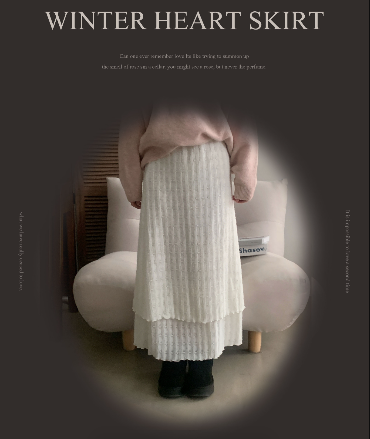 秋冬預訂｜雙層蕾絲花朵刺繡長裙