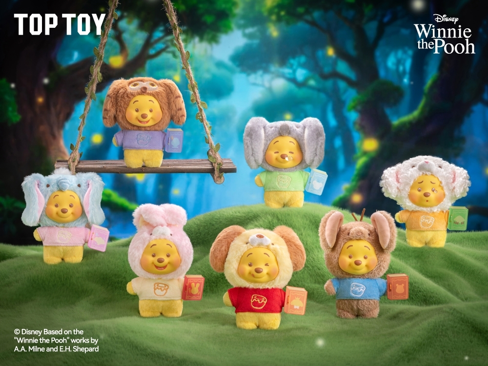 迪士尼小熊維尼動物童話書系列毛絨掛飾 [6入/中盒]