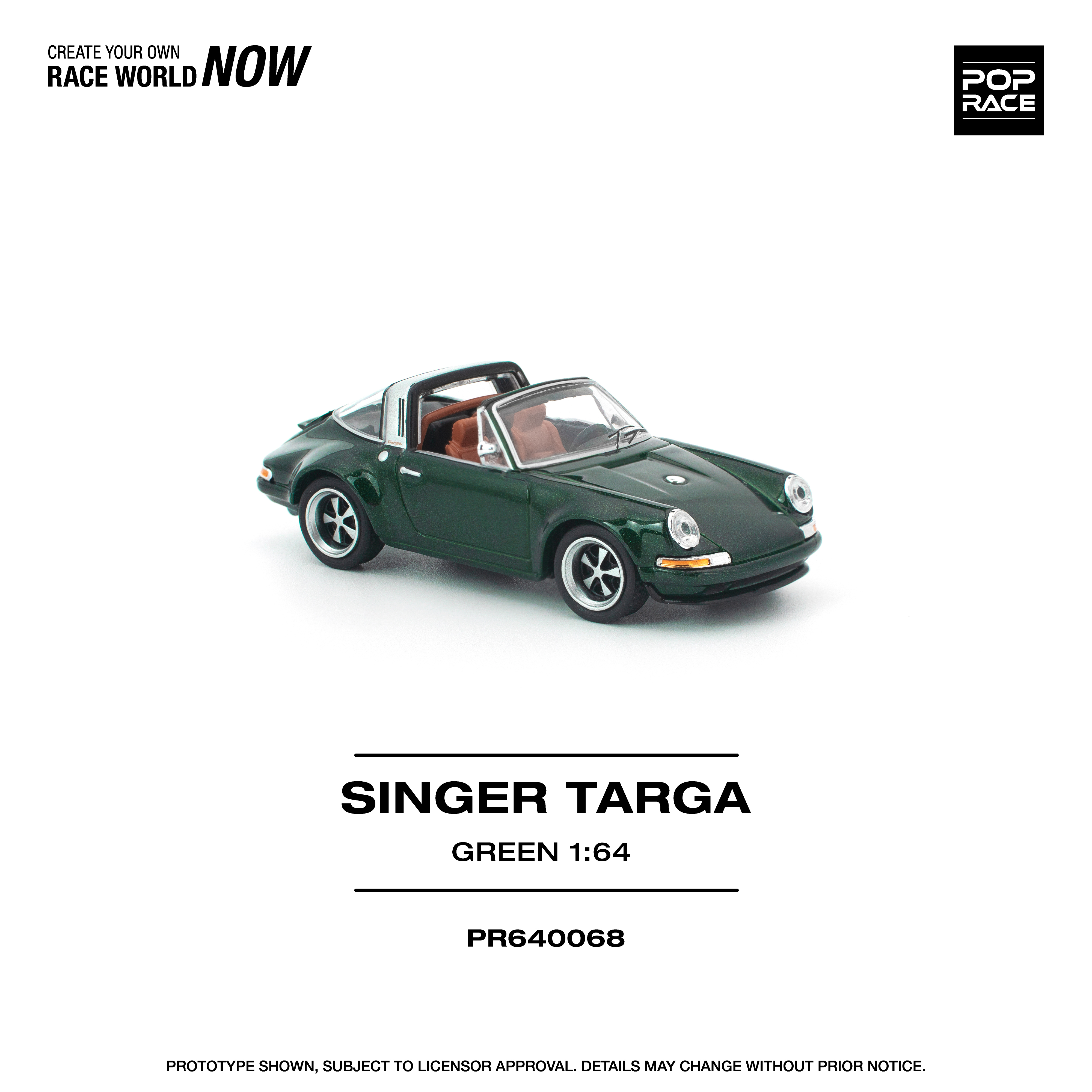 [預訂] POPRACE 1/64 SINGER TARGA GREEN