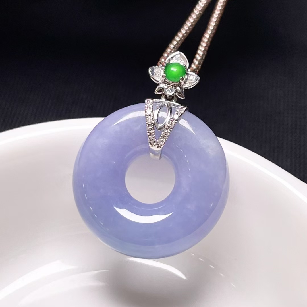 1225438 翡翠甜甜圈吊墜 (19.3mm直徑)