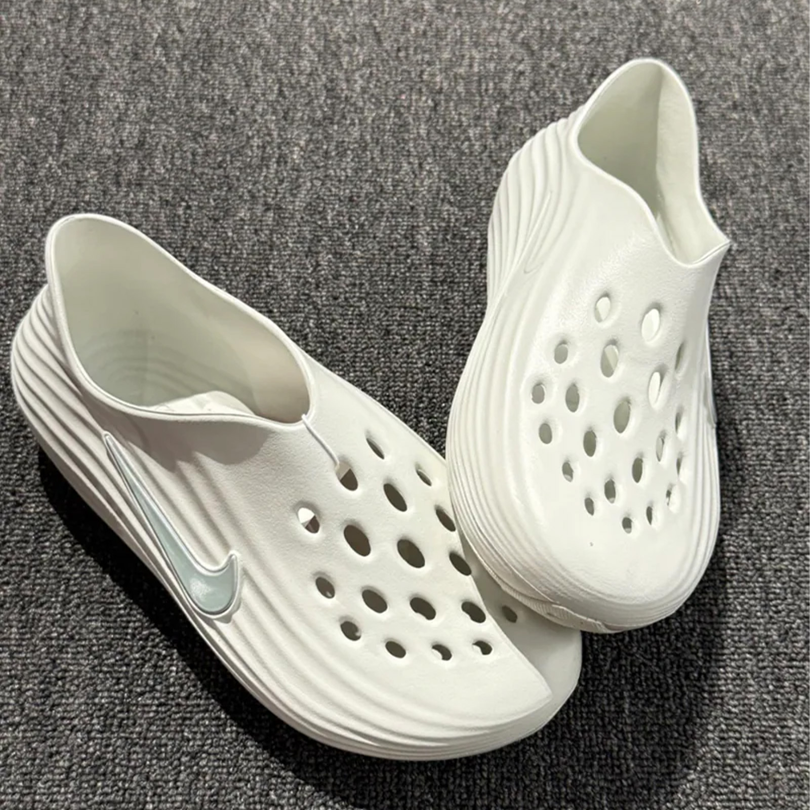 Nike ReactX Rejuven8 奶油白 深海藍 橘紅 流沙鞋 洞洞鞋 懶人鞋 恢復鞋 快乾涼鞋 三色 HV5060-005-403-700