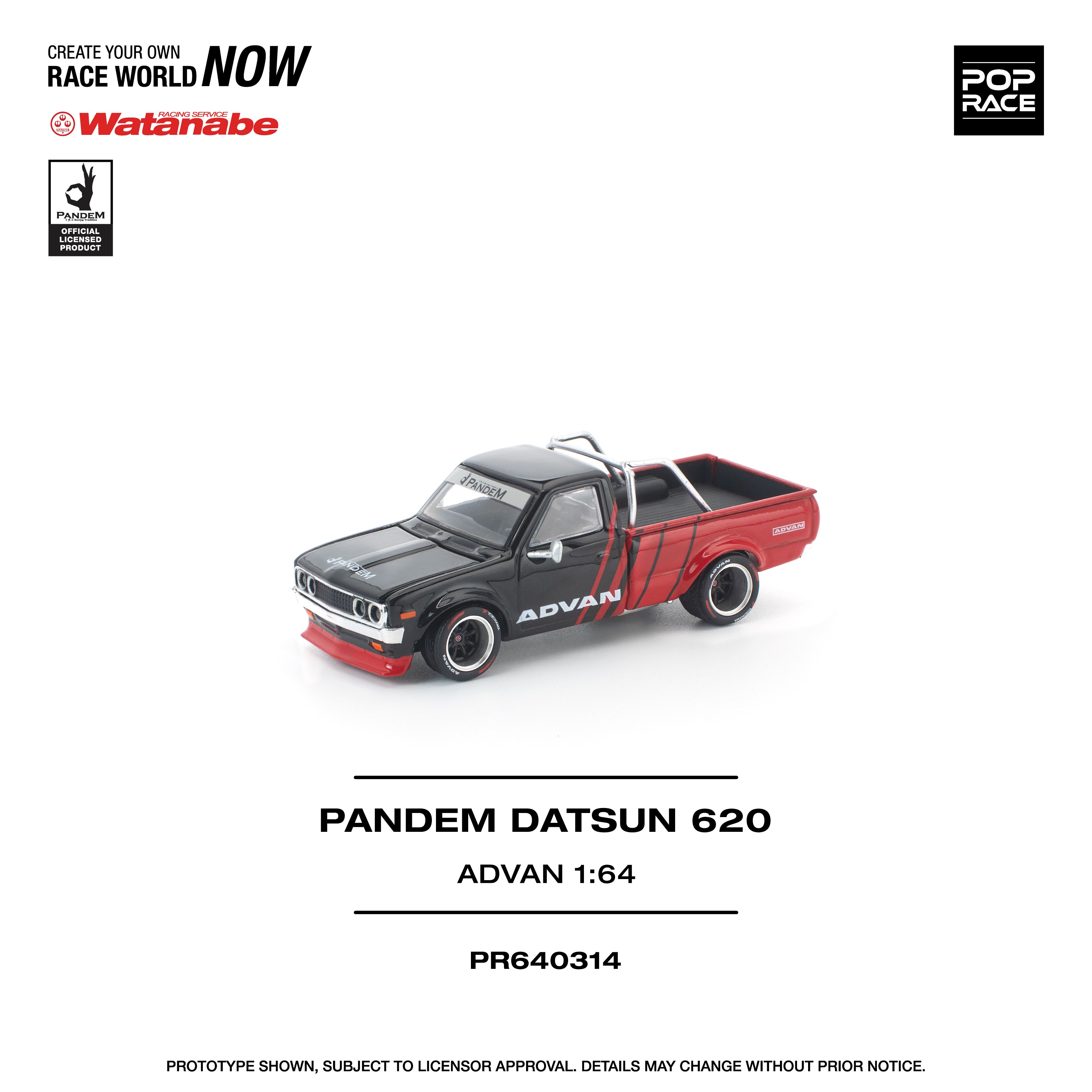 [預訂] POPRACE 1/64 PANDEM DATSUN 620 ADVAN