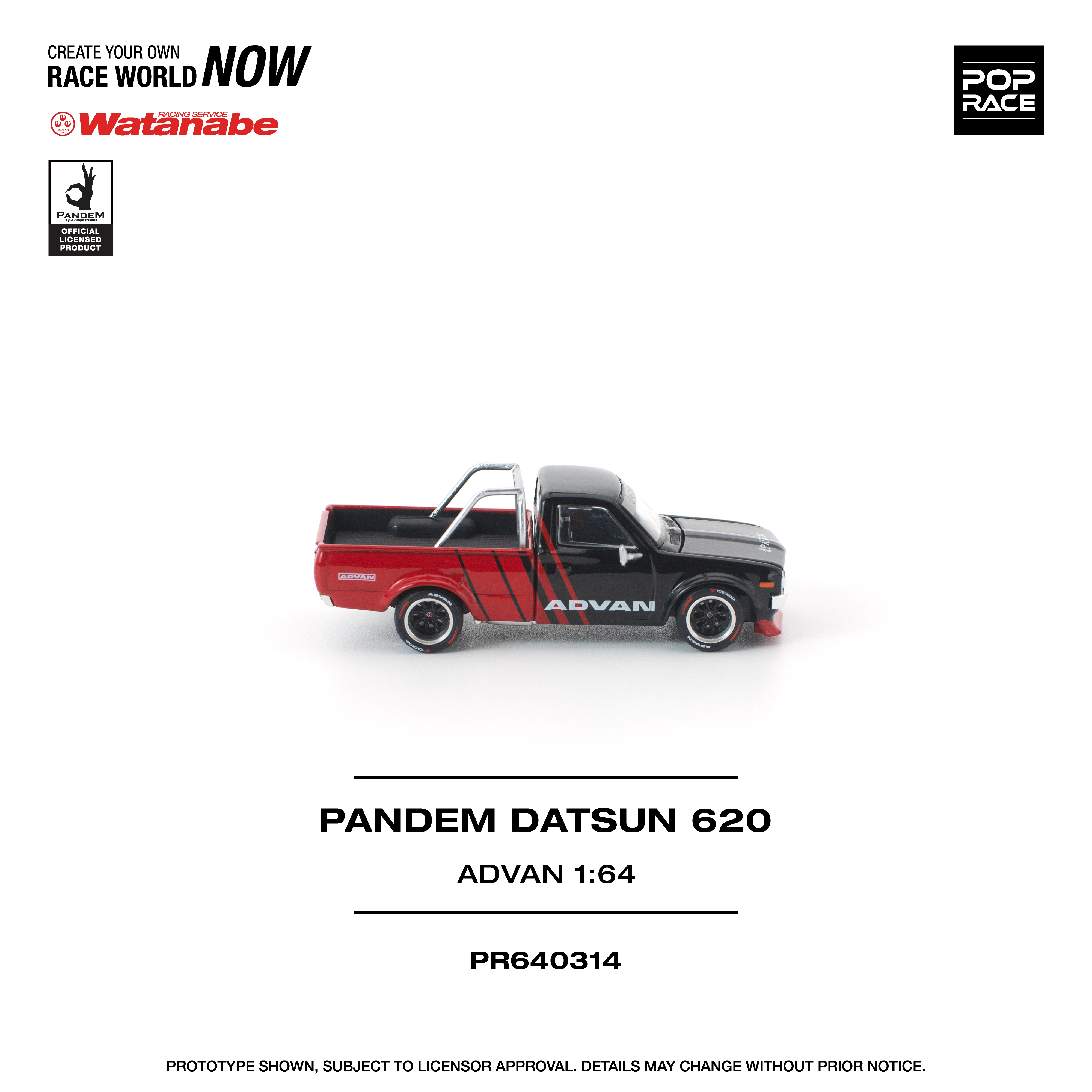 [預訂] POPRACE 1/64 PANDEM DATSUN 620 ADVAN