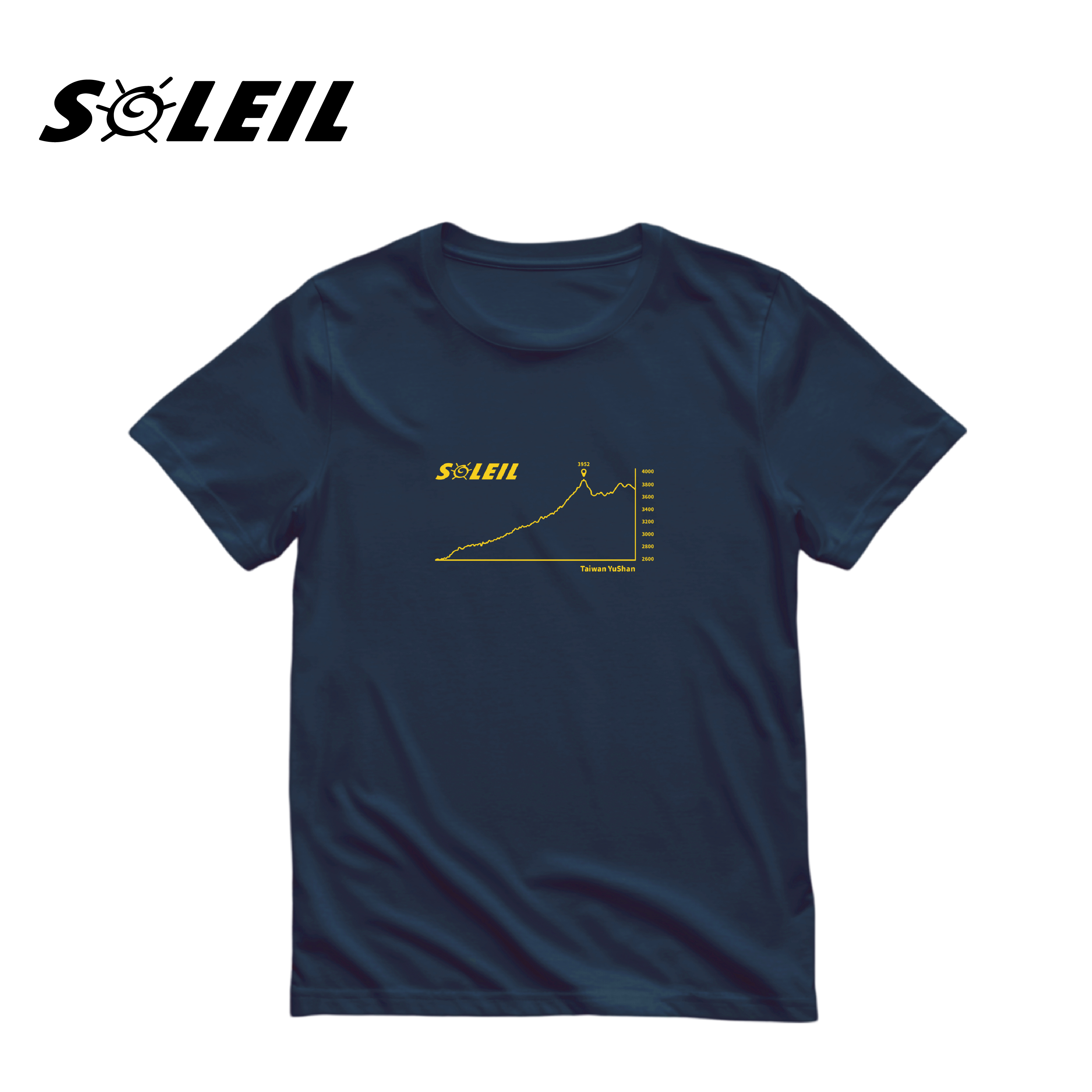 【非賣品】SOLEIL in台灣玉山 Tee 涼感 T-shirt 中性款 (深藍) 10SL2026U