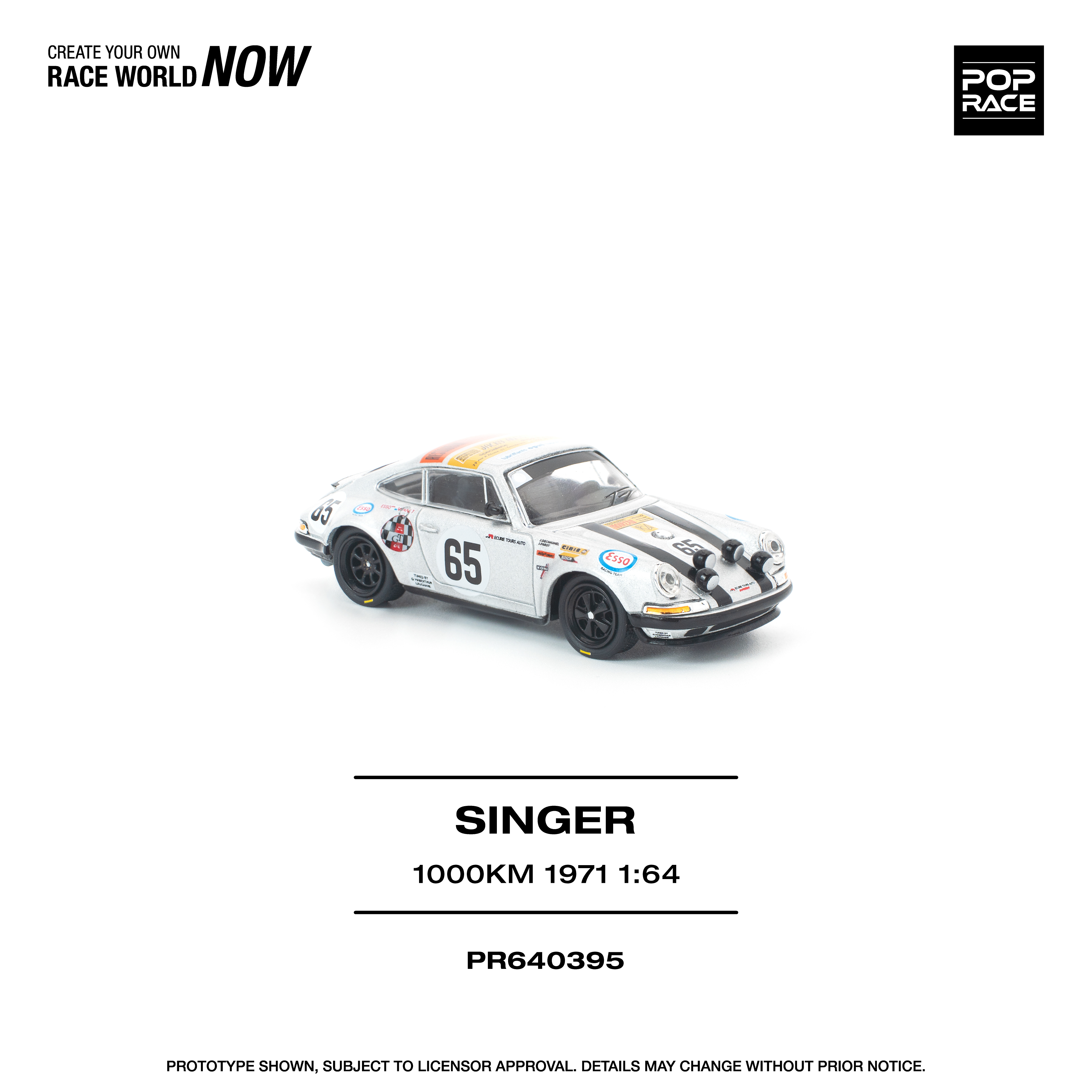 [預訂] POPRACE 1/64 SINGER SPA 1000KM 1971
