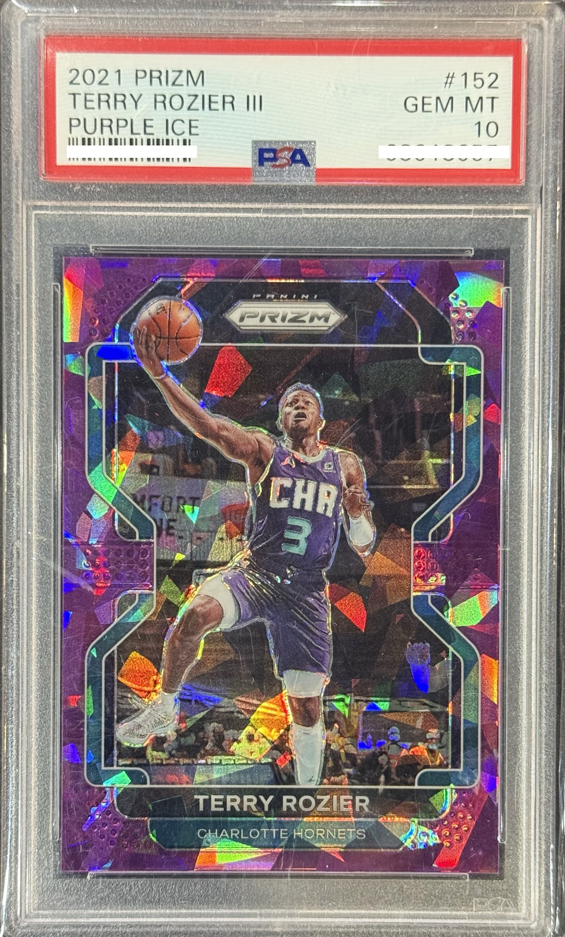 2021 PANINI PRIZM #152 TERRY ROZIER III PURPLE ICE 【PSA 10】