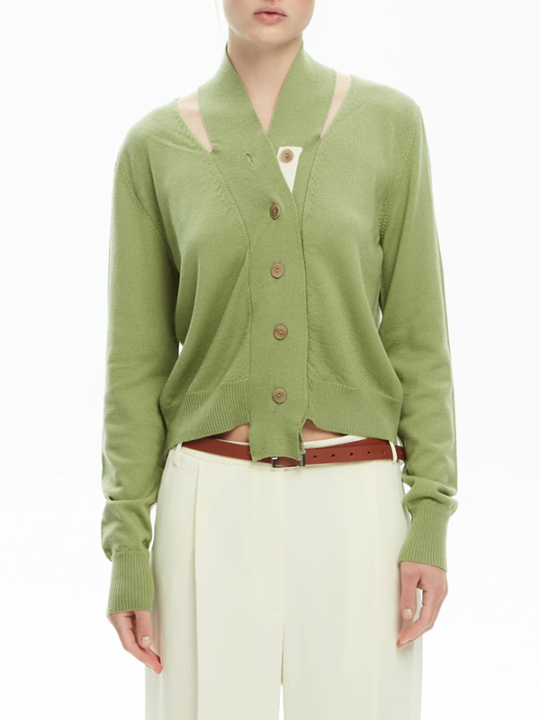 MALLONI 造型鏤空針織短外套