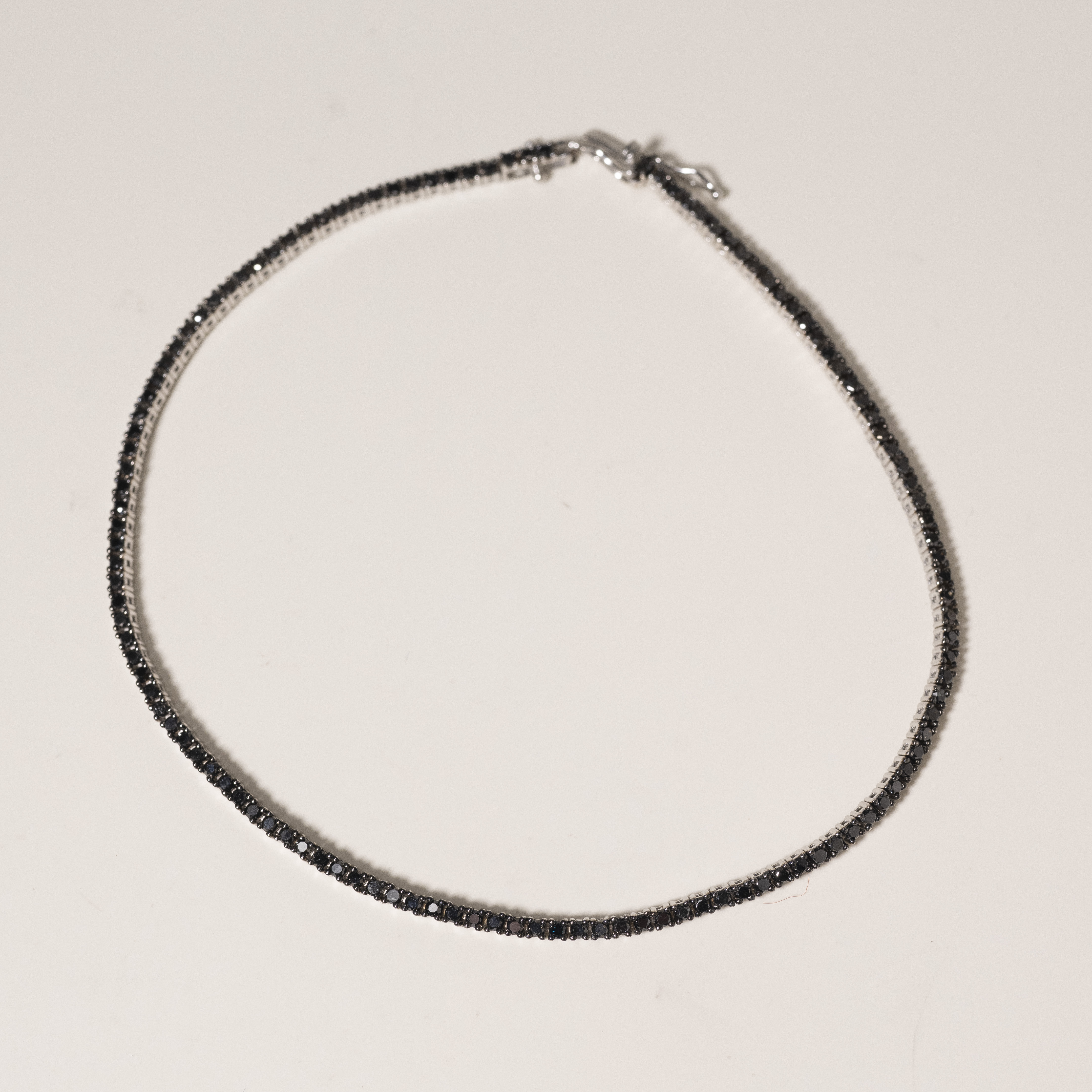 18K Black Diamond Tennis Bracelet