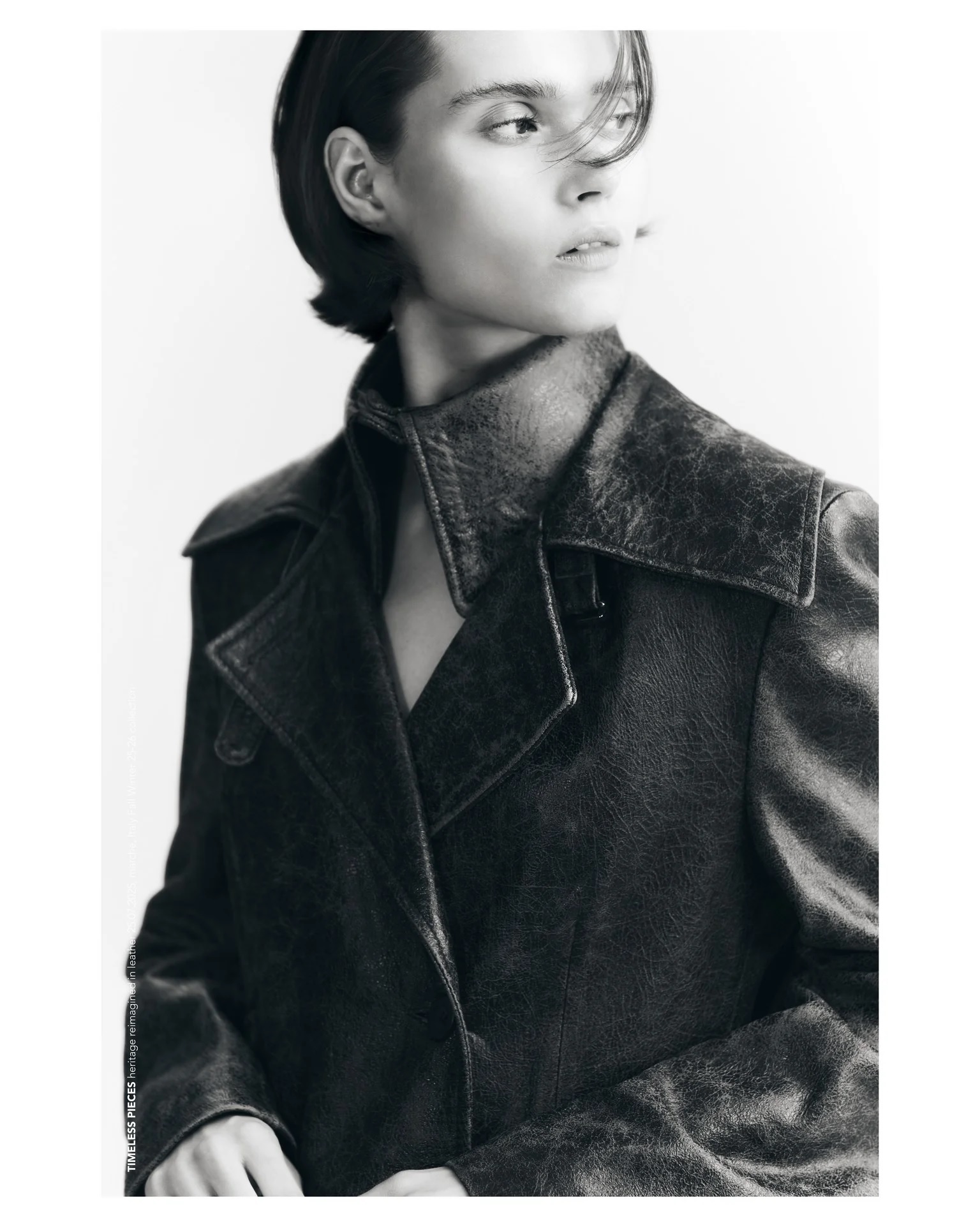 MALLONI 真皮領片(黑)