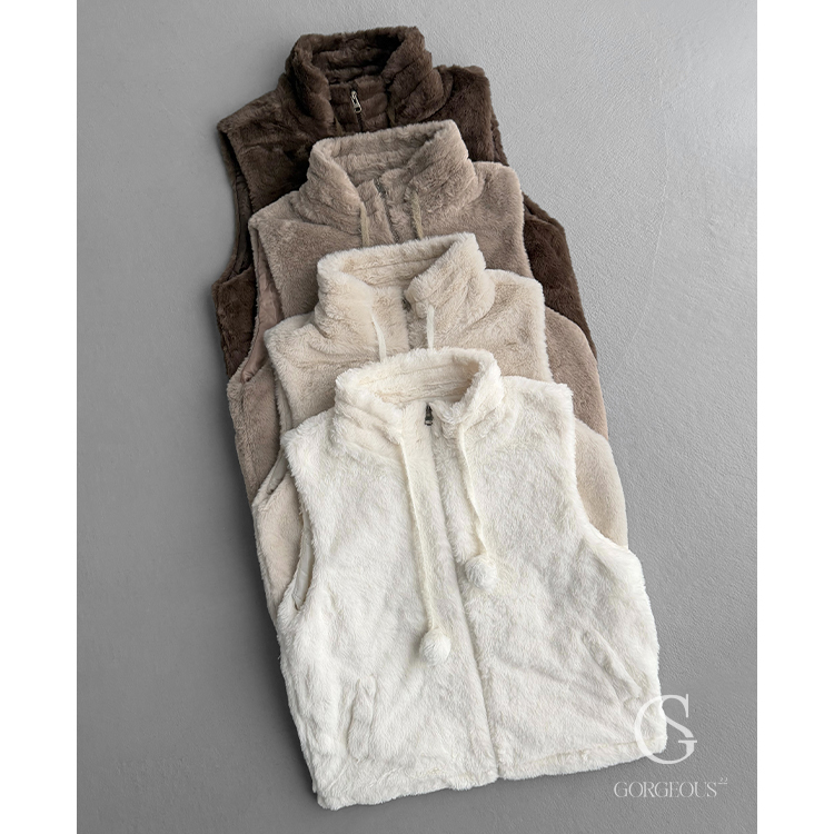 G7842 「球球暖茸茸背心外套」