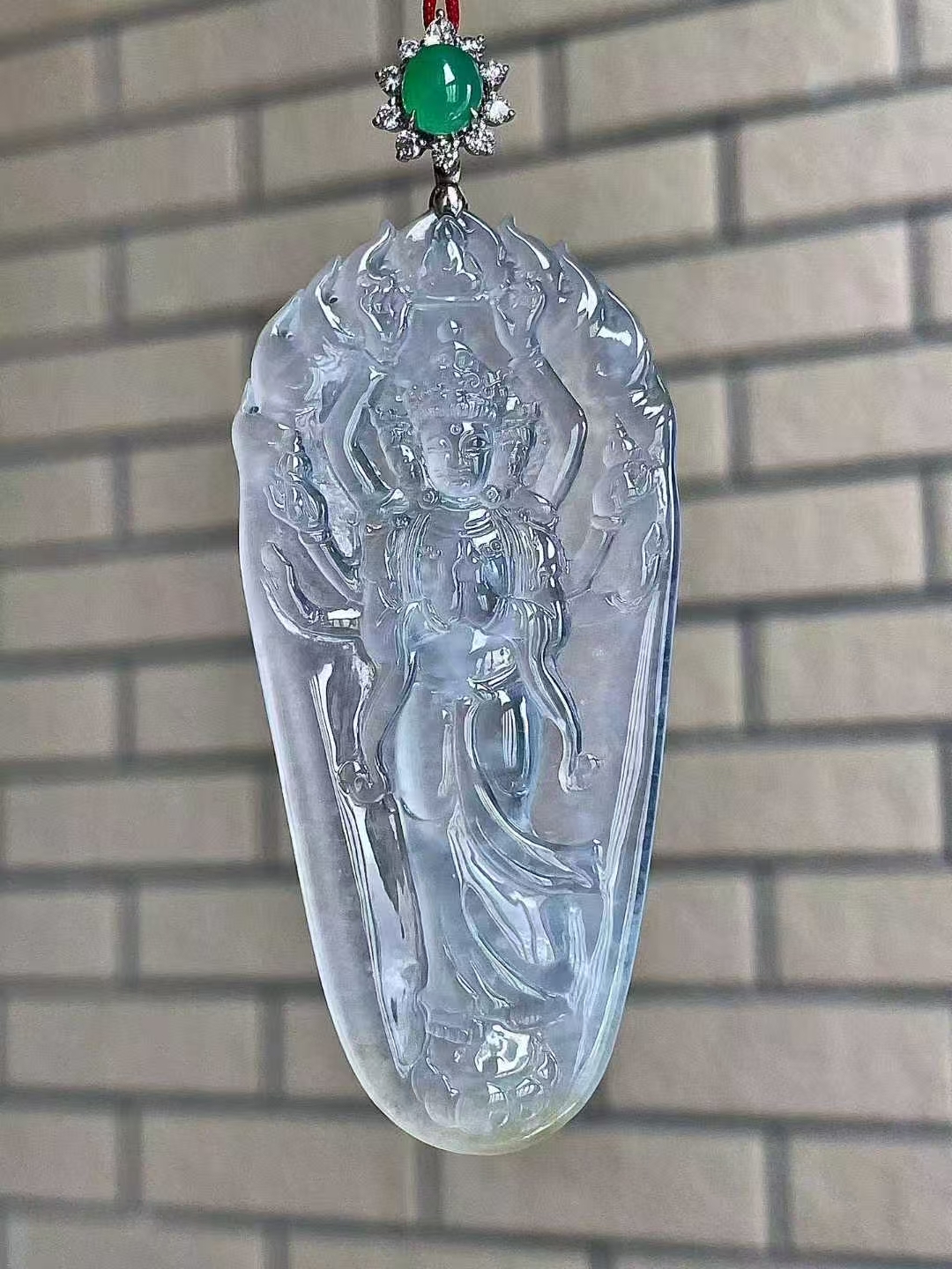 翡翠冰種千手觀音吊墜,天然翡翠A玉, 緬甸玉, Jade, Jadeite