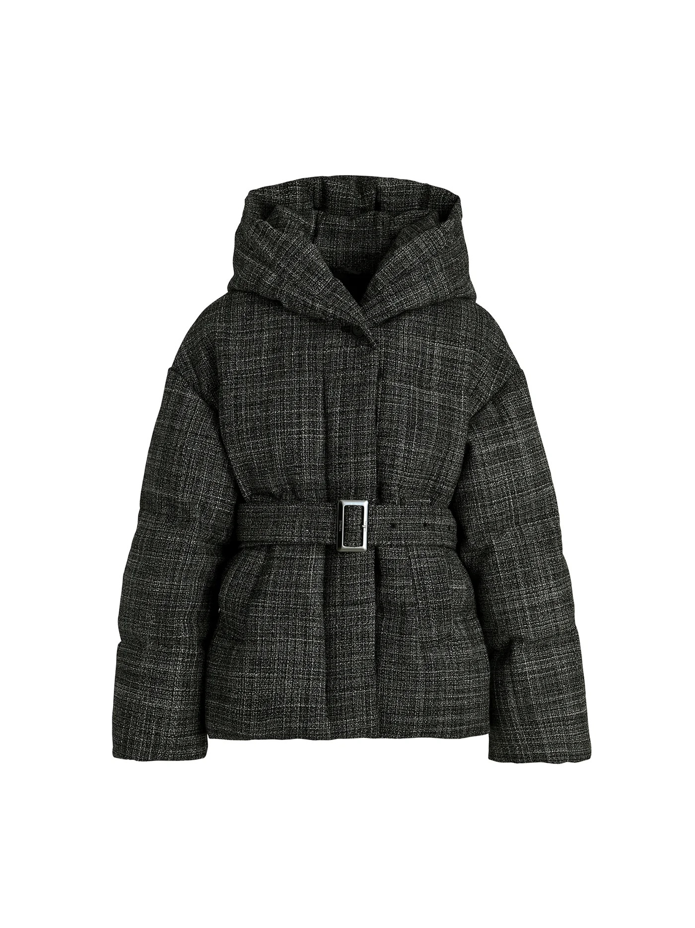 TATRAS ISPICA 混色布料束腰羽絨大衣