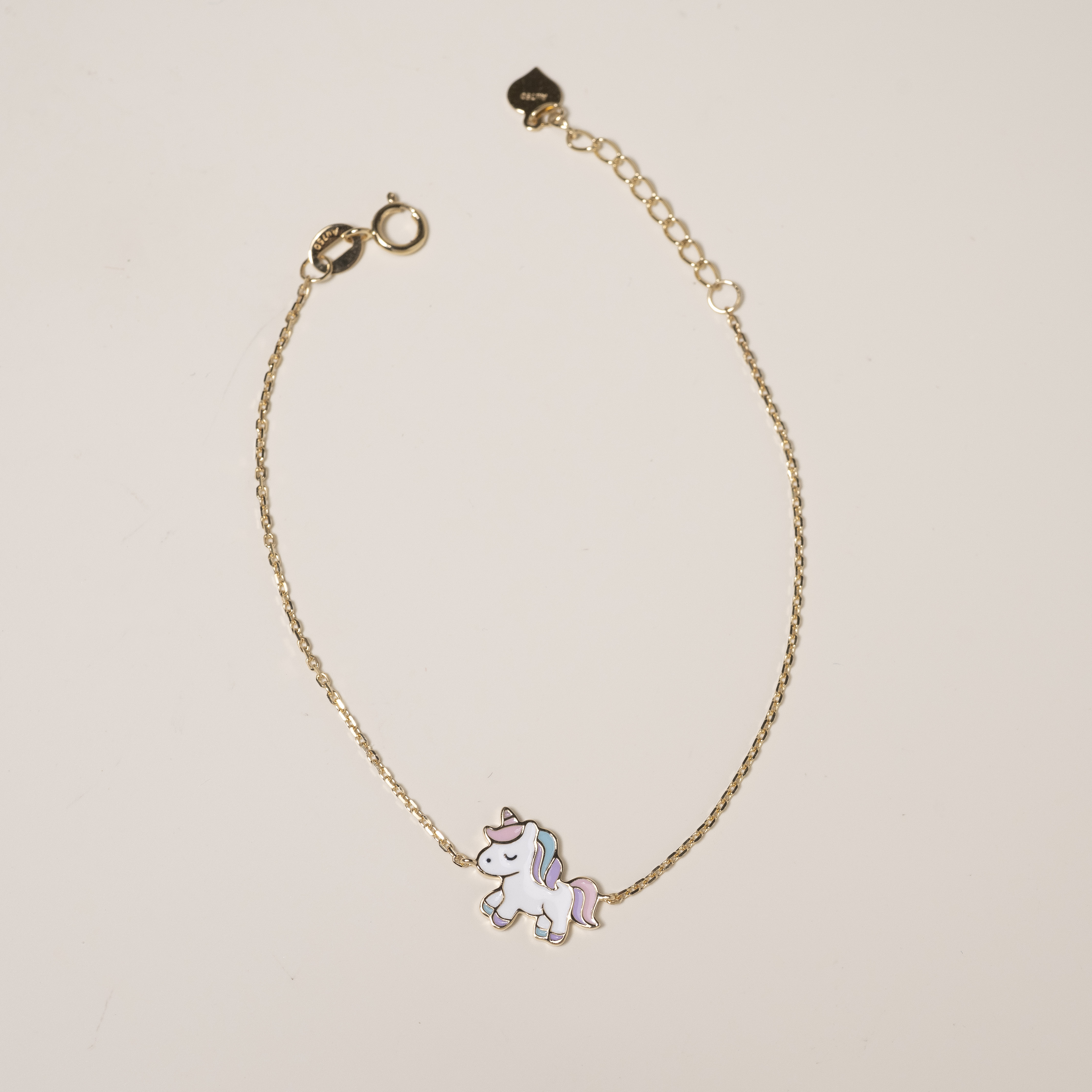 18K Enamel Rainbowcorn String Bracelet / Bracelet