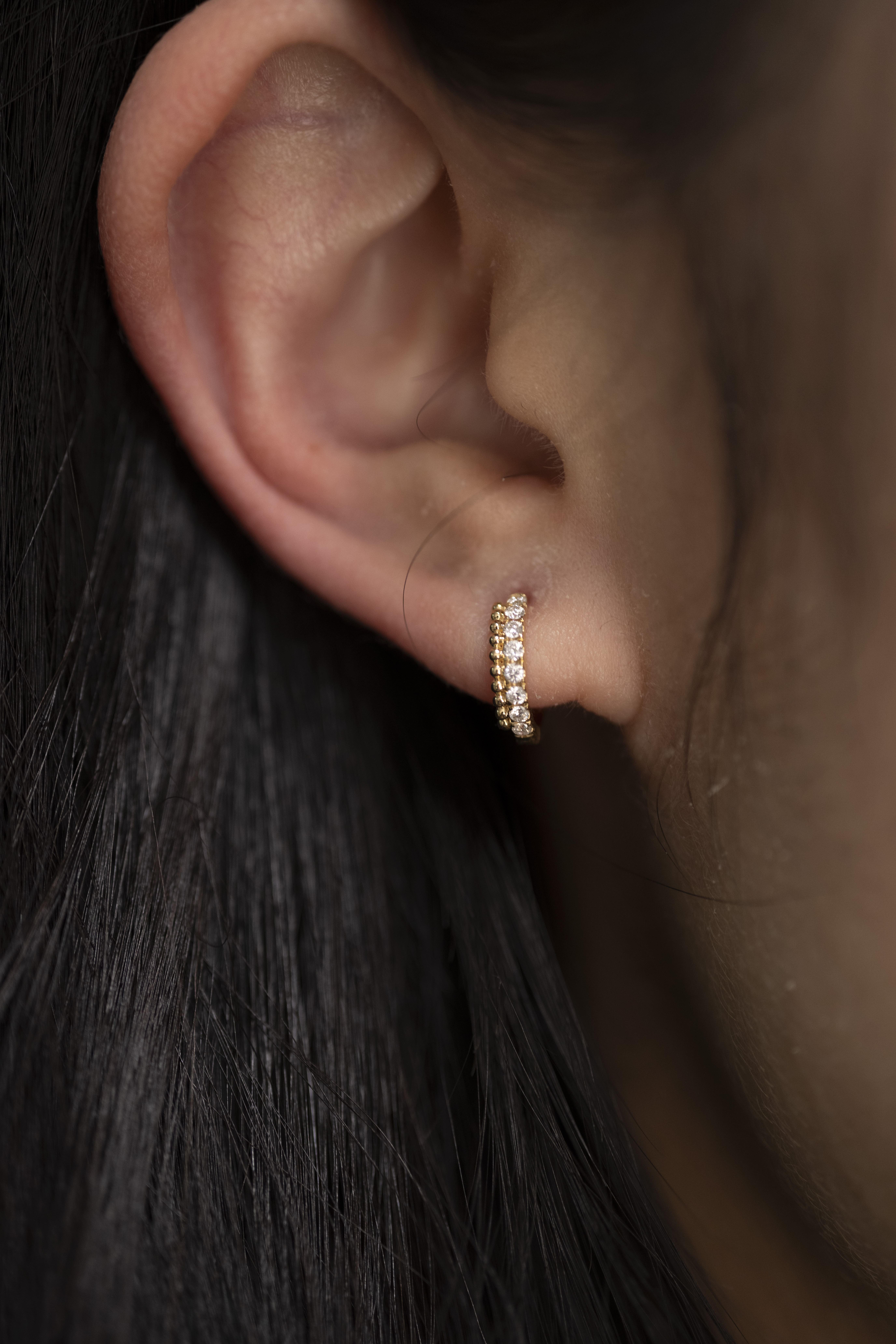 18K Aura Diamond Earring