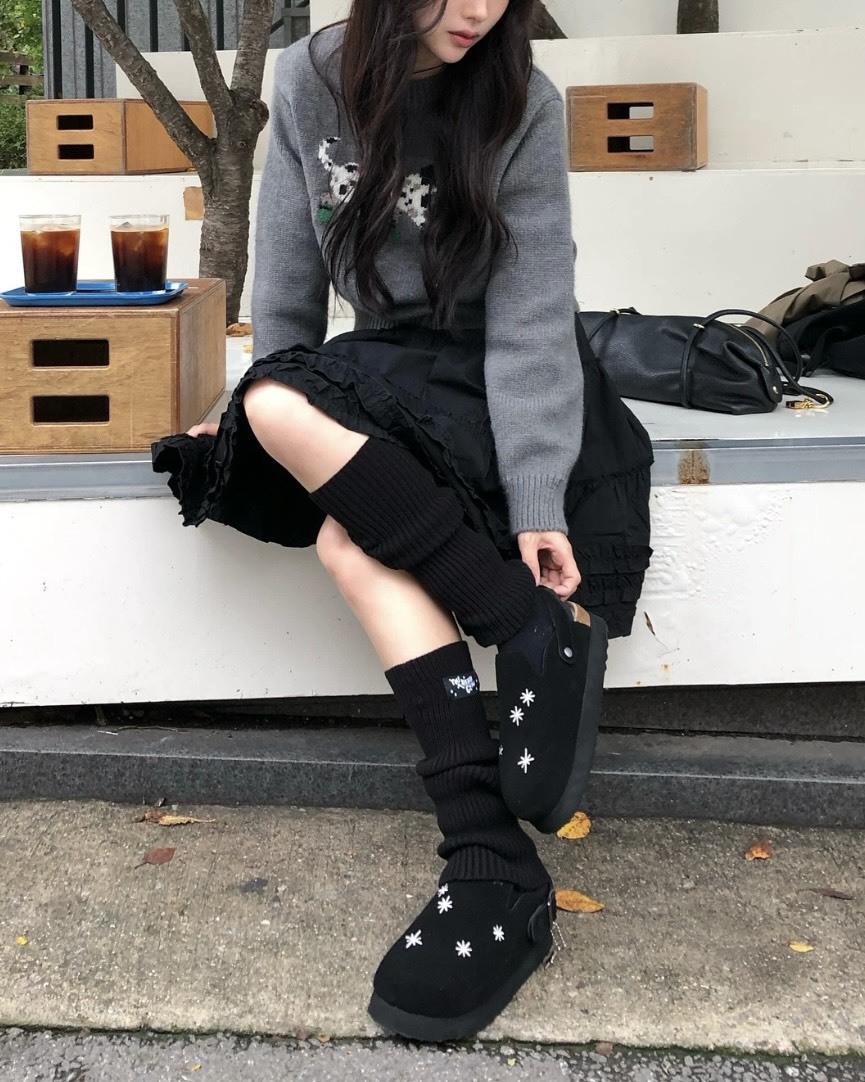 <補貨啦🌟>韓國限定 OTZ x LOFA 星星勃肯 刺繡 麂皮厚底勃肯鞋