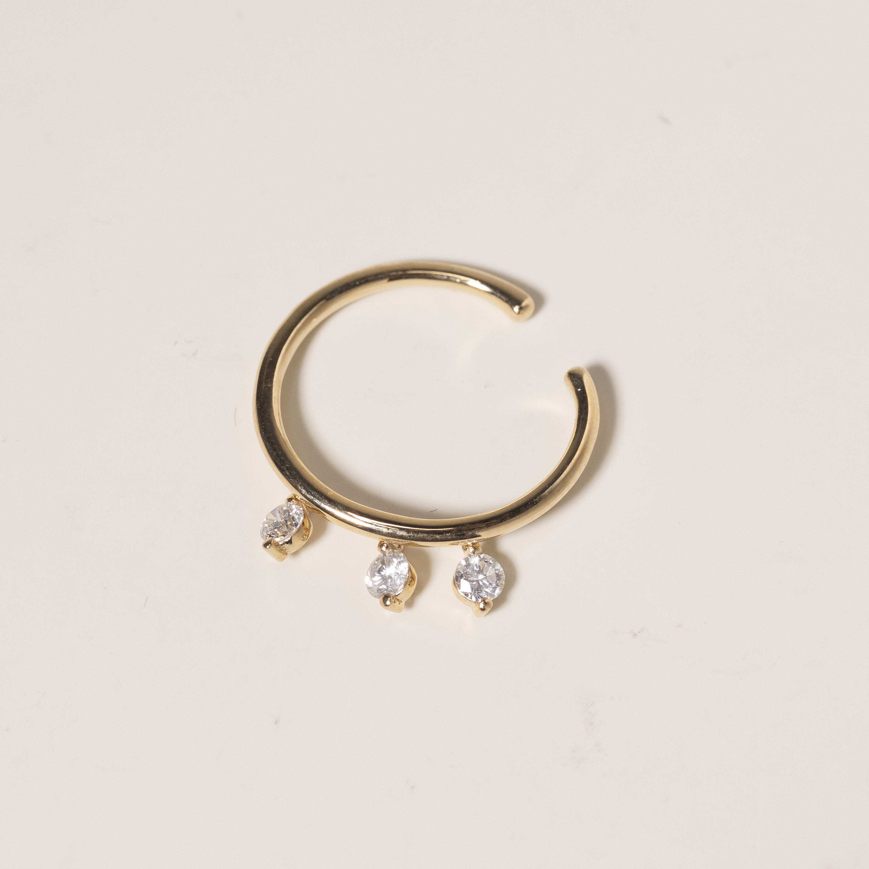 18K Lustre Diamond Earring Cuff
