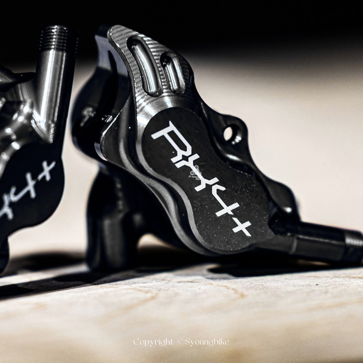 【Hope】RX4+ 4活塞 公路車改裝卡鉗 - 黑色 / 一車份