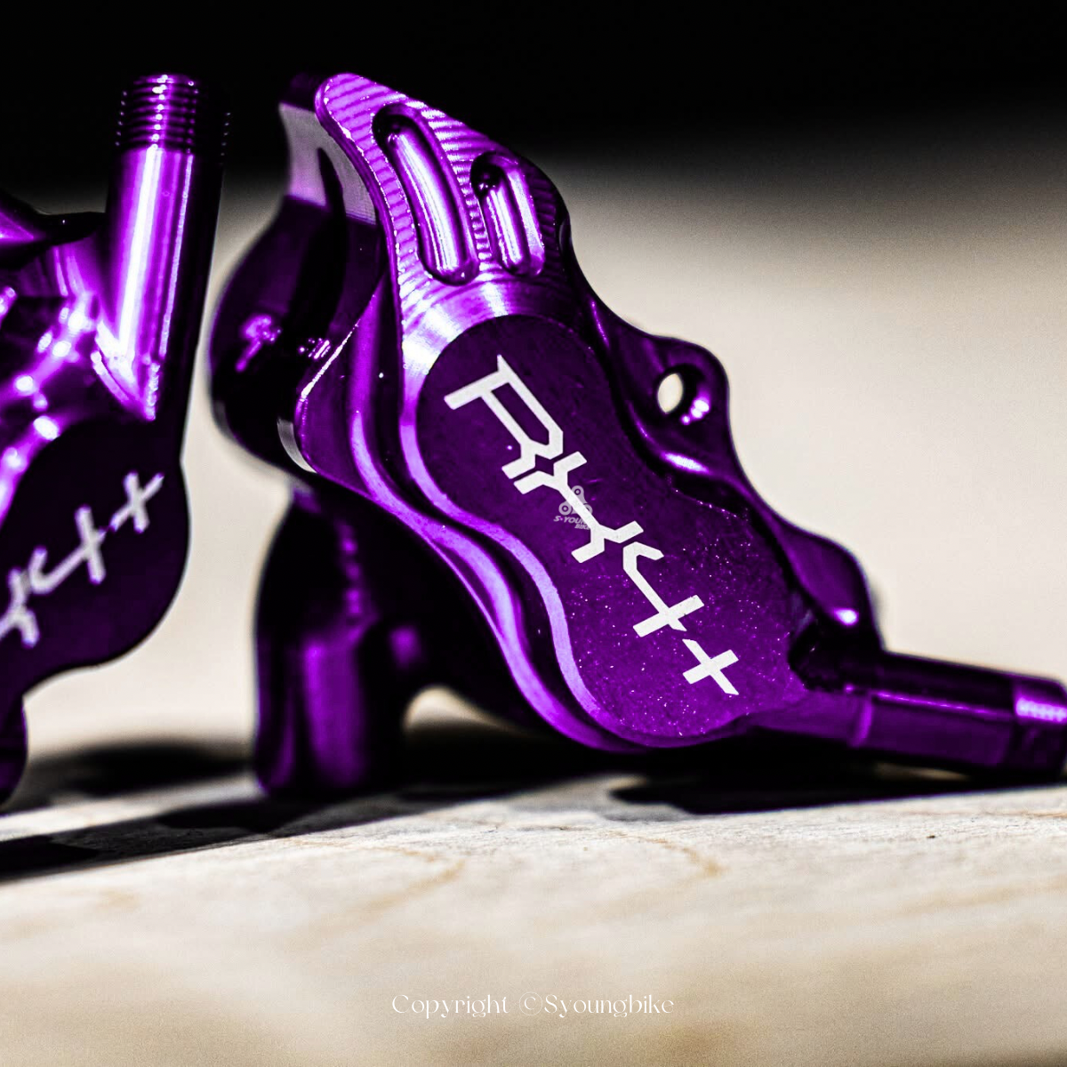 【Hope】RX4+ 4活塞 公路車改裝卡鉗 - 紫色 /  一車份