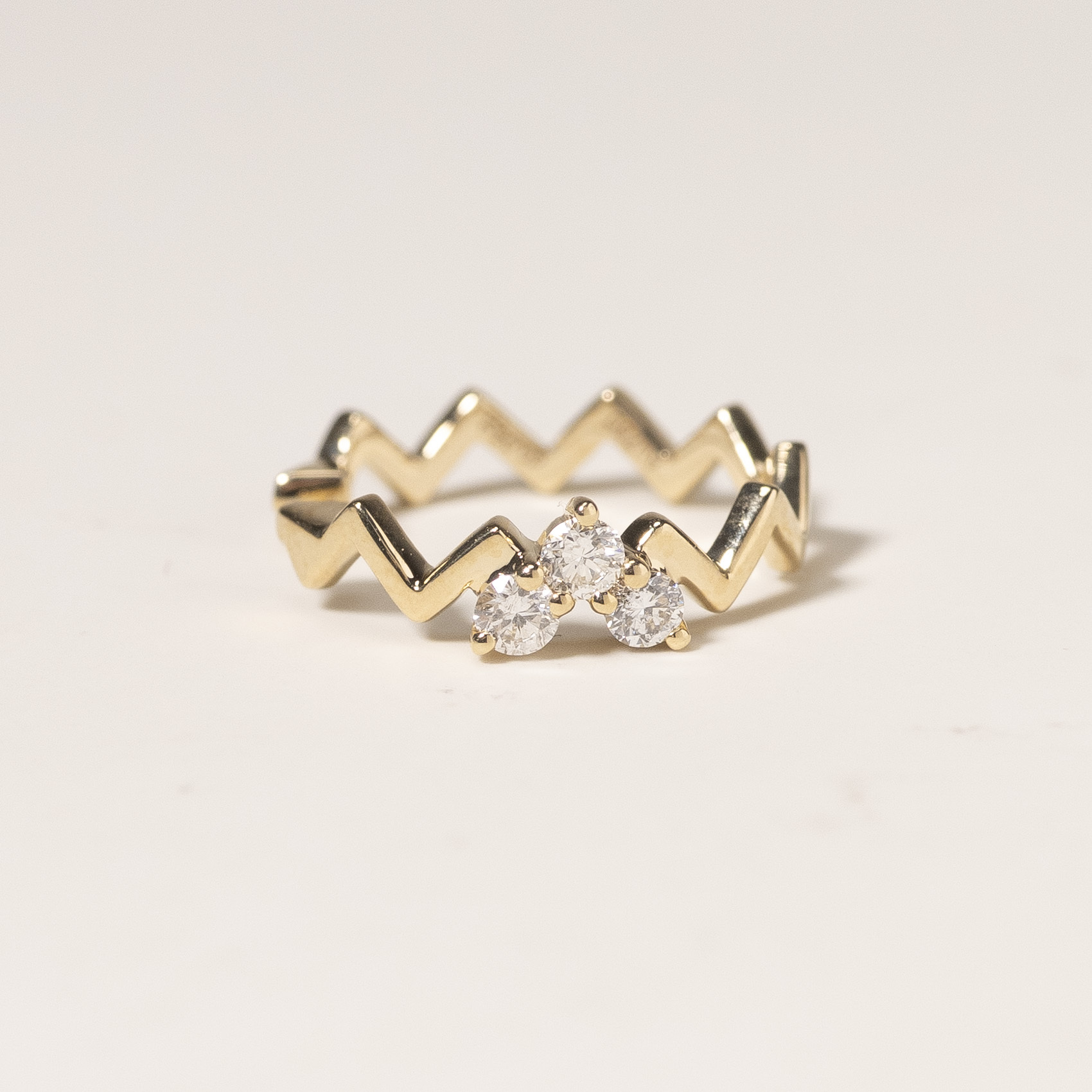 18K Heart Diamond Earring Cuff